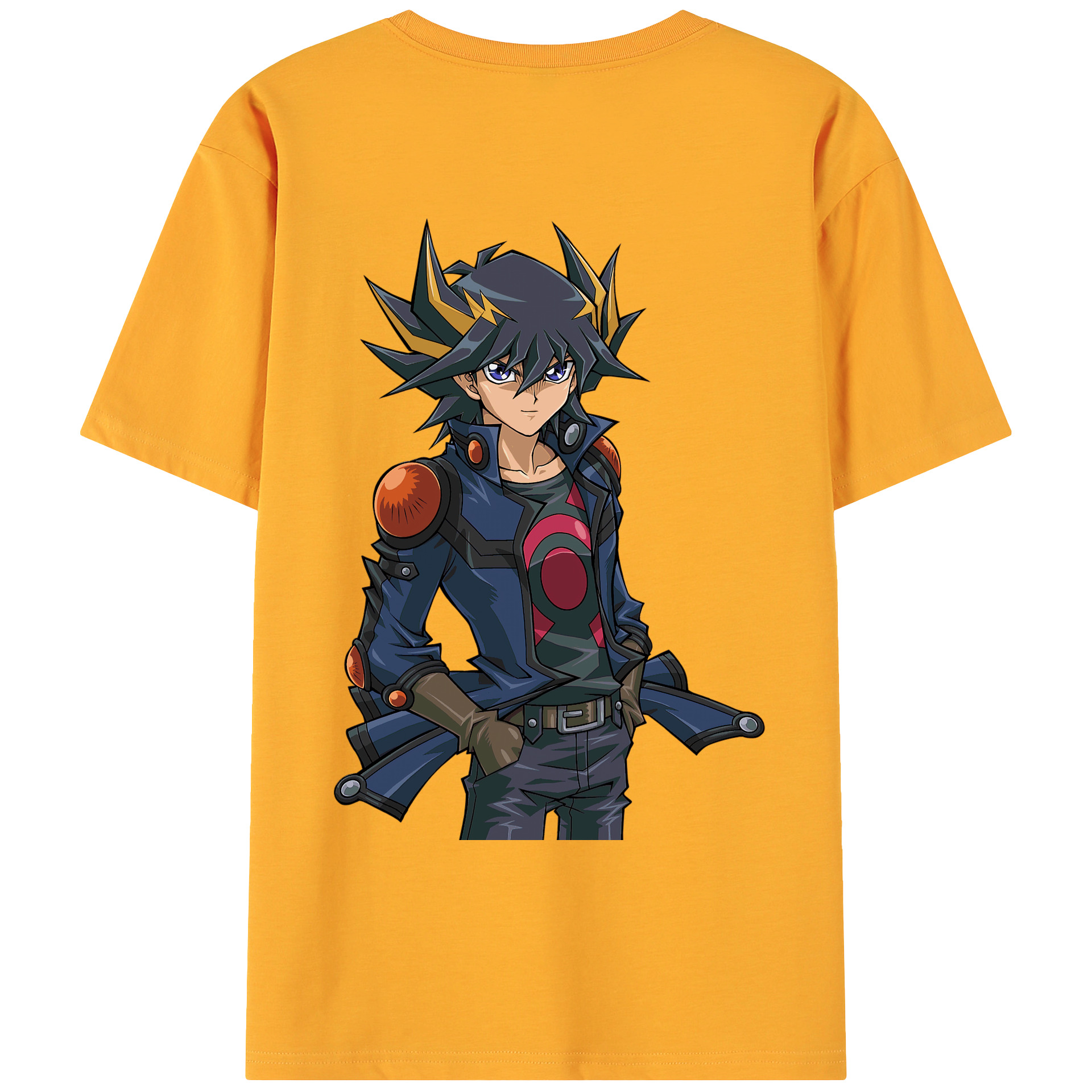 （画像用） 遊☆戯☆王 Yu-Gi-Oh! 綿100％ メンズ半袖Tシャツ（バックプリント） 通気性