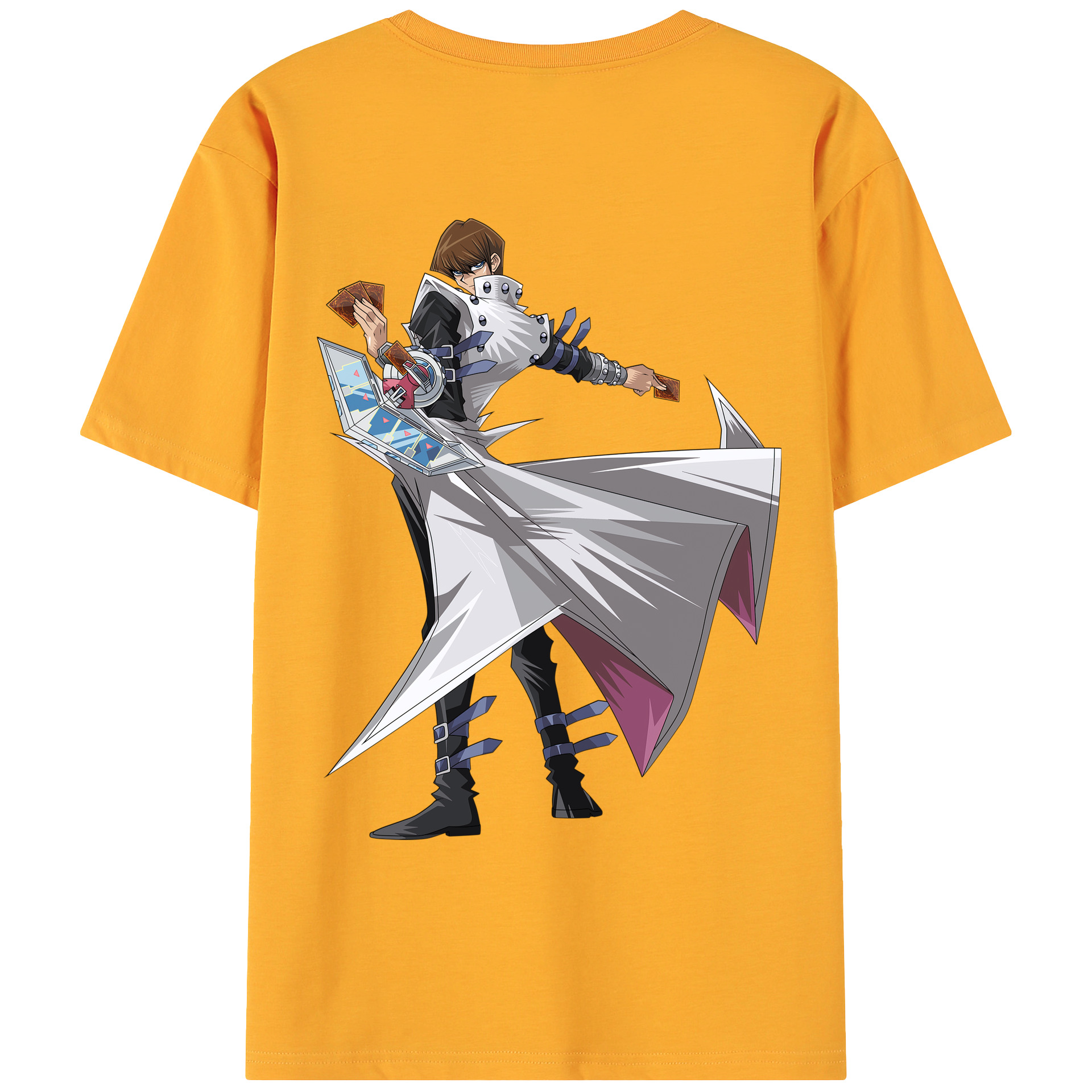 （画像用） 遊☆戯☆王 Yu-Gi-Oh! 綿100％ メンズ半袖Tシャツ（バックプリント） 通気性