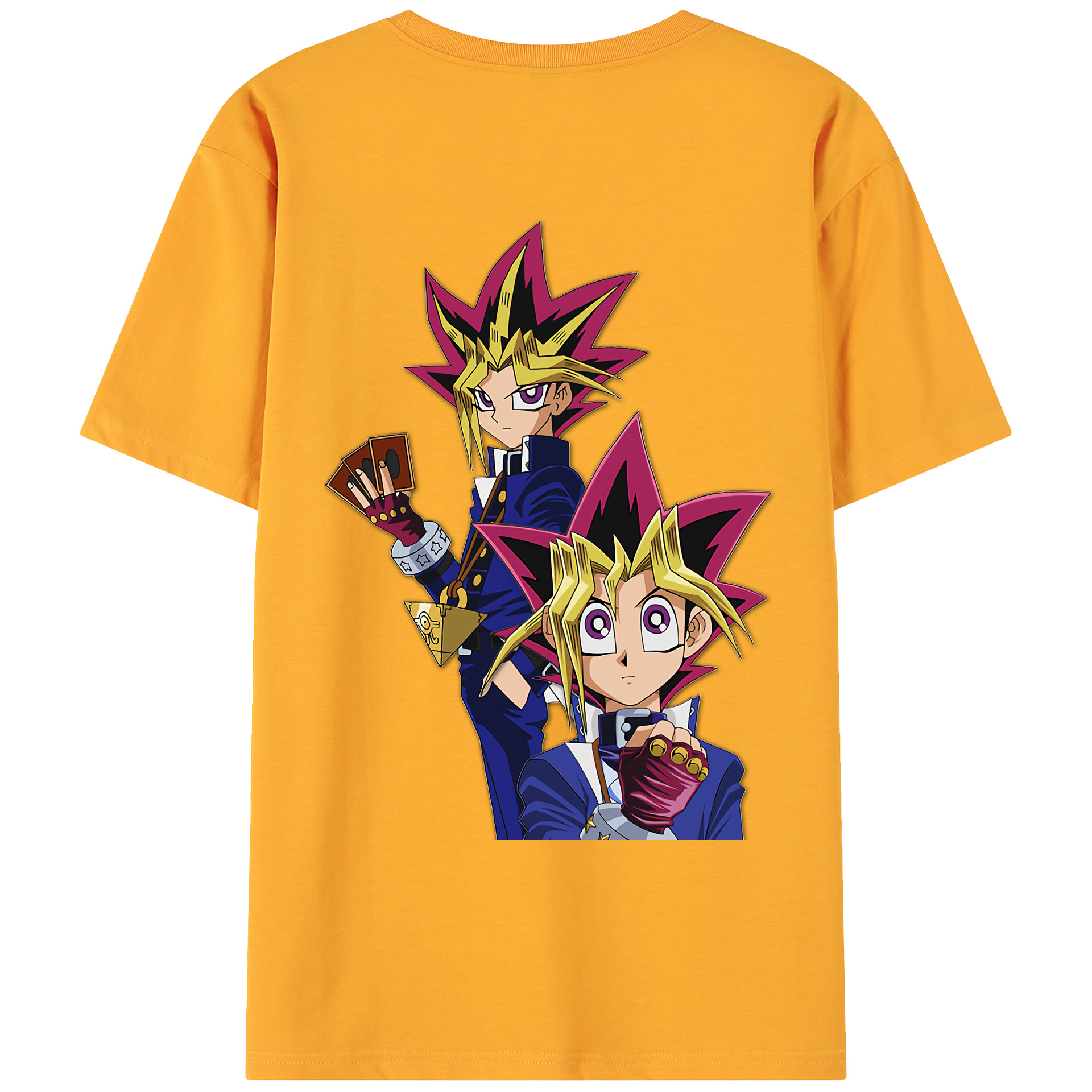 （画像用） 遊☆戯☆王 Yu-Gi-Oh! 綿100％ メンズ半袖Tシャツ（バックプリント） 通気性
