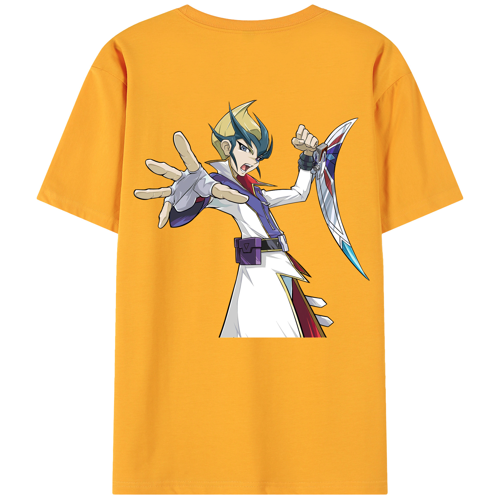 （画像用） 遊☆戯☆王 Yu-Gi-Oh! 綿100％ メンズ半袖Tシャツ（バックプリント） 通気性
