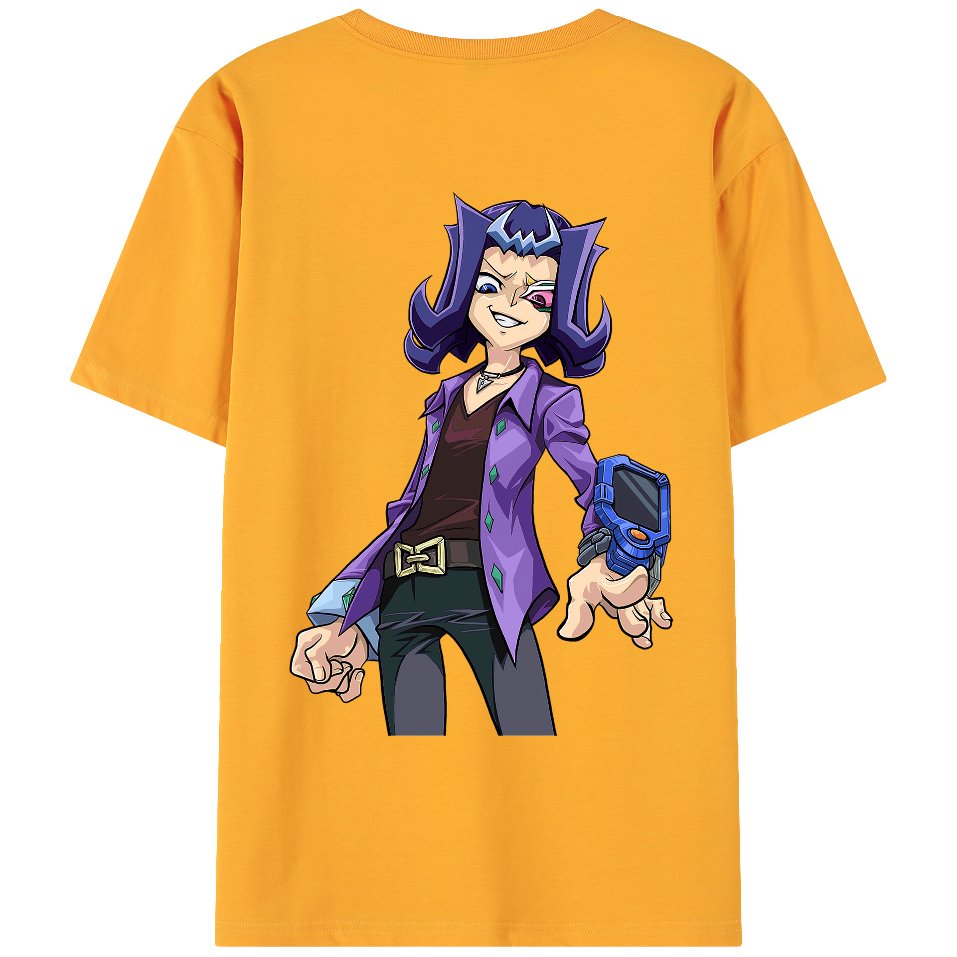 （画像用） 遊☆戯☆王 Yu-Gi-Oh! 綿100％ メンズ半袖Tシャツ（バックプリント） 通気性