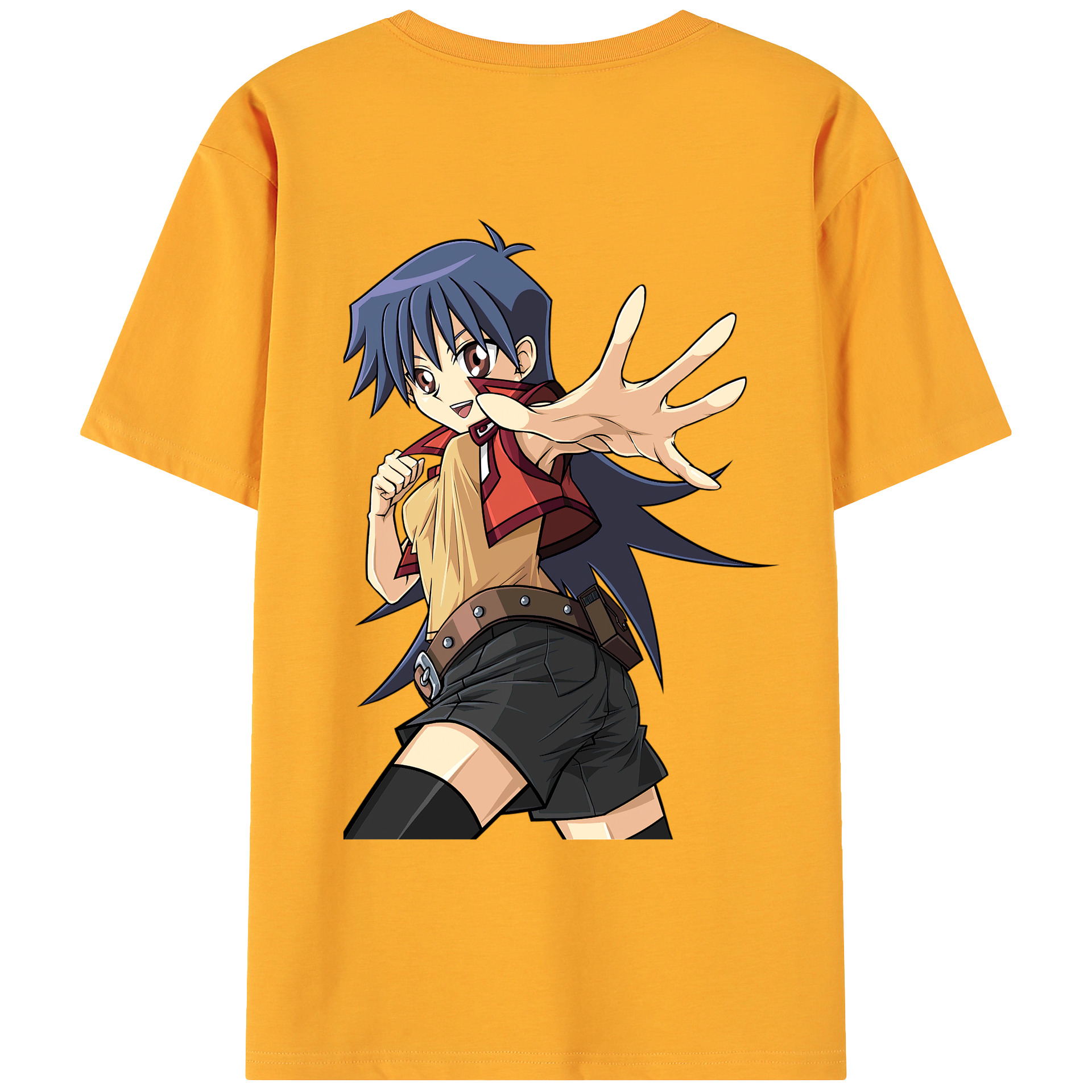 （画像用） 遊☆戯☆王 Yu-Gi-Oh! 綿100％ メンズ半袖Tシャツ（バックプリント） 通気性