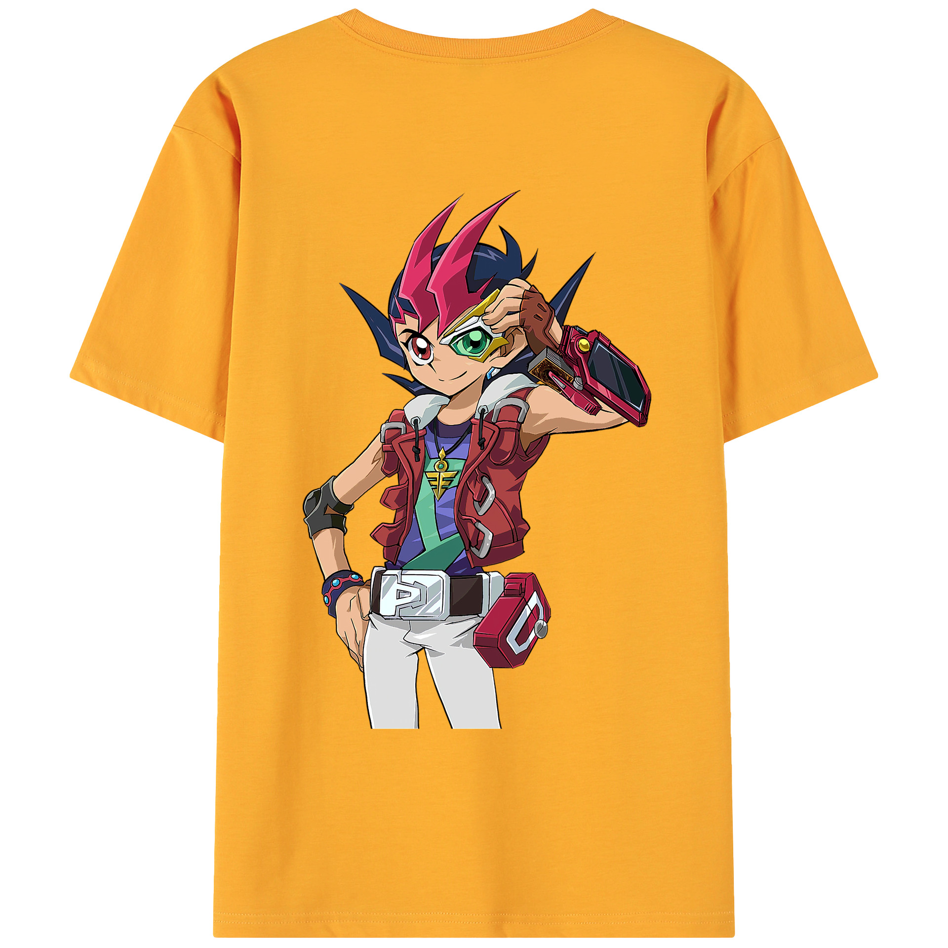 （画像用） 遊☆戯☆王 Yu-Gi-Oh! 綿100％ メンズ半袖Tシャツ（バックプリント） 通気性