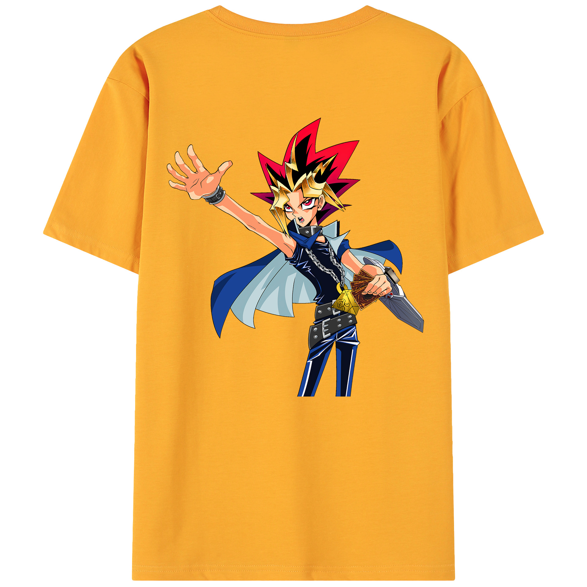 （画像用） 遊☆戯☆王 Yu-Gi-Oh! 綿100％ メンズ半袖Tシャツ（バックプリント） 通気性