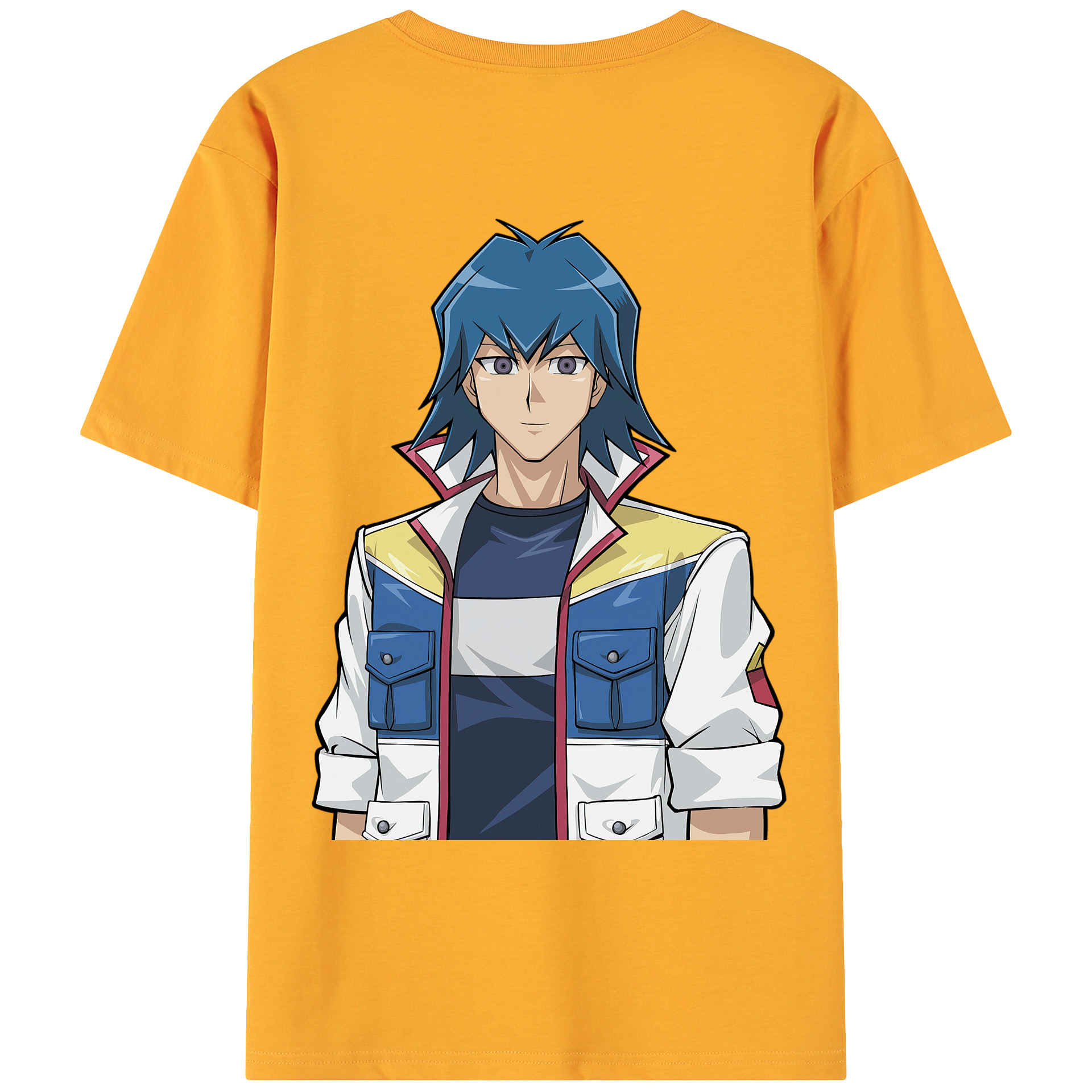 （画像用） 遊☆戯☆王 Yu-Gi-Oh! 綿100％ メンズ半袖Tシャツ（バックプリント） 通気性