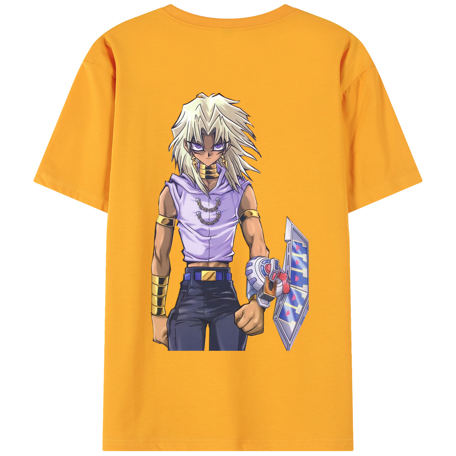 （画像用） 遊☆戯☆王 Yu-Gi-Oh! 綿100％ メンズ半袖Tシャツ（バックプリント） 通気性