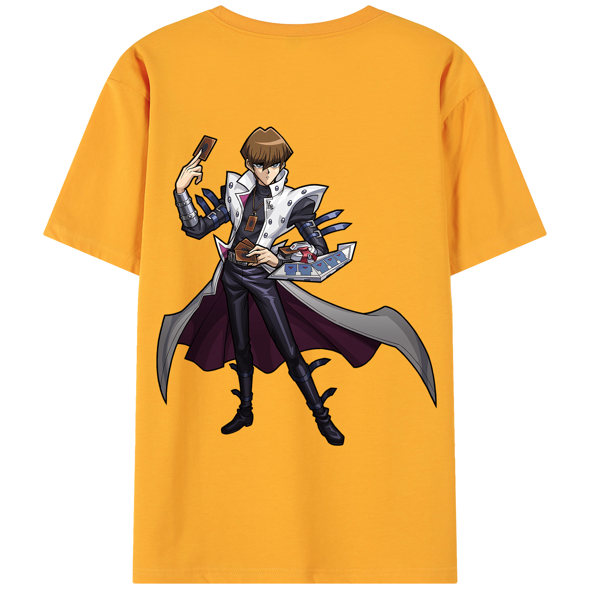 （画像用） 遊☆戯☆王 Yu-Gi-Oh! 綿100％ メンズ半袖Tシャツ（バックプリント） 通気性