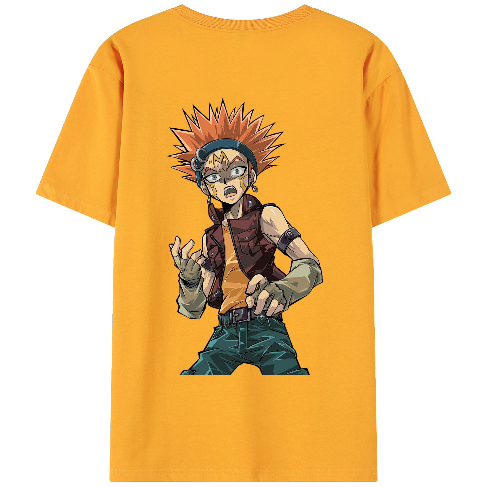 （画像用） 遊☆戯☆王 Yu-Gi-Oh! 綿100％ メンズ半袖Tシャツ（バックプリント） 通気性
