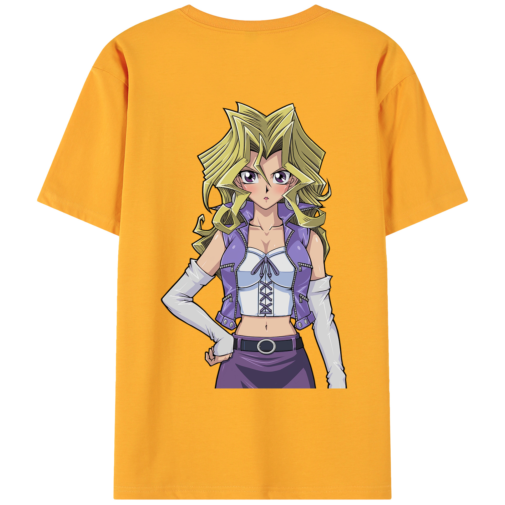 （画像用） 遊☆戯☆王 Yu-Gi-Oh! 綿100％ メンズ半袖Tシャツ（バックプリント） 通気性