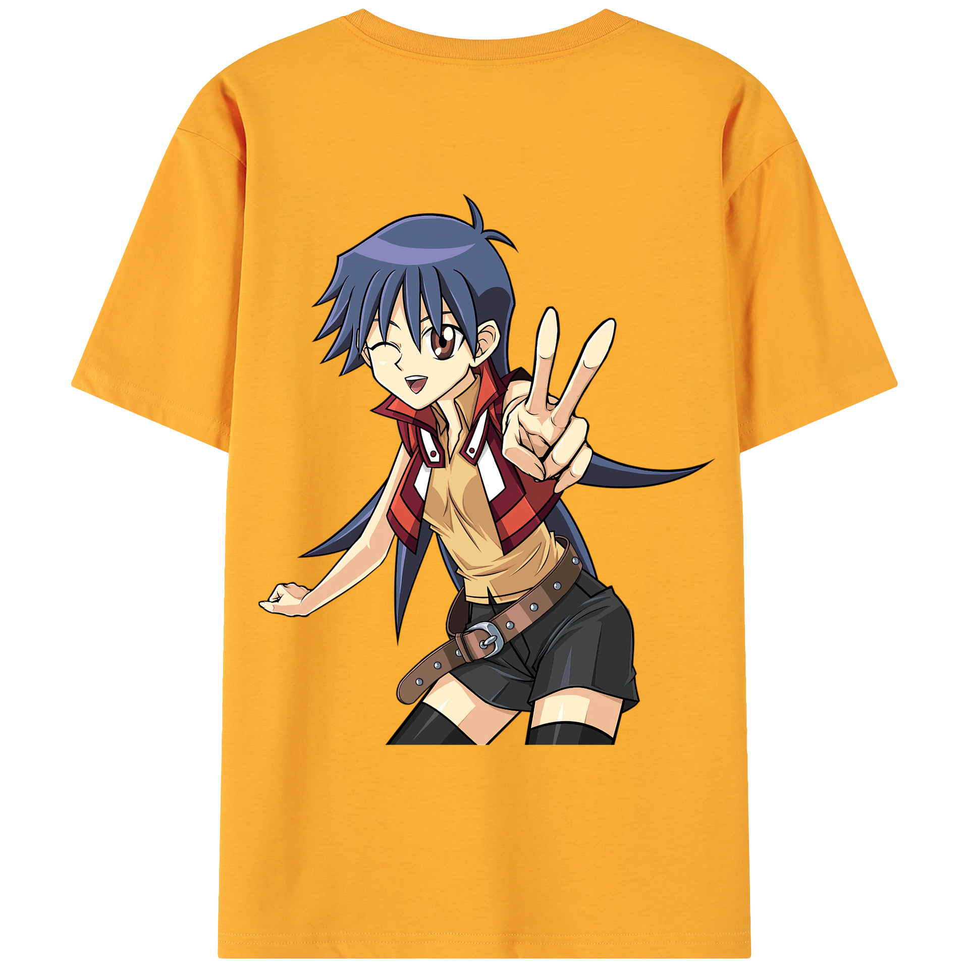 （画像用） 遊☆戯☆王 Yu-Gi-Oh! 綿100％ メンズ半袖Tシャツ（バックプリント） 通気性