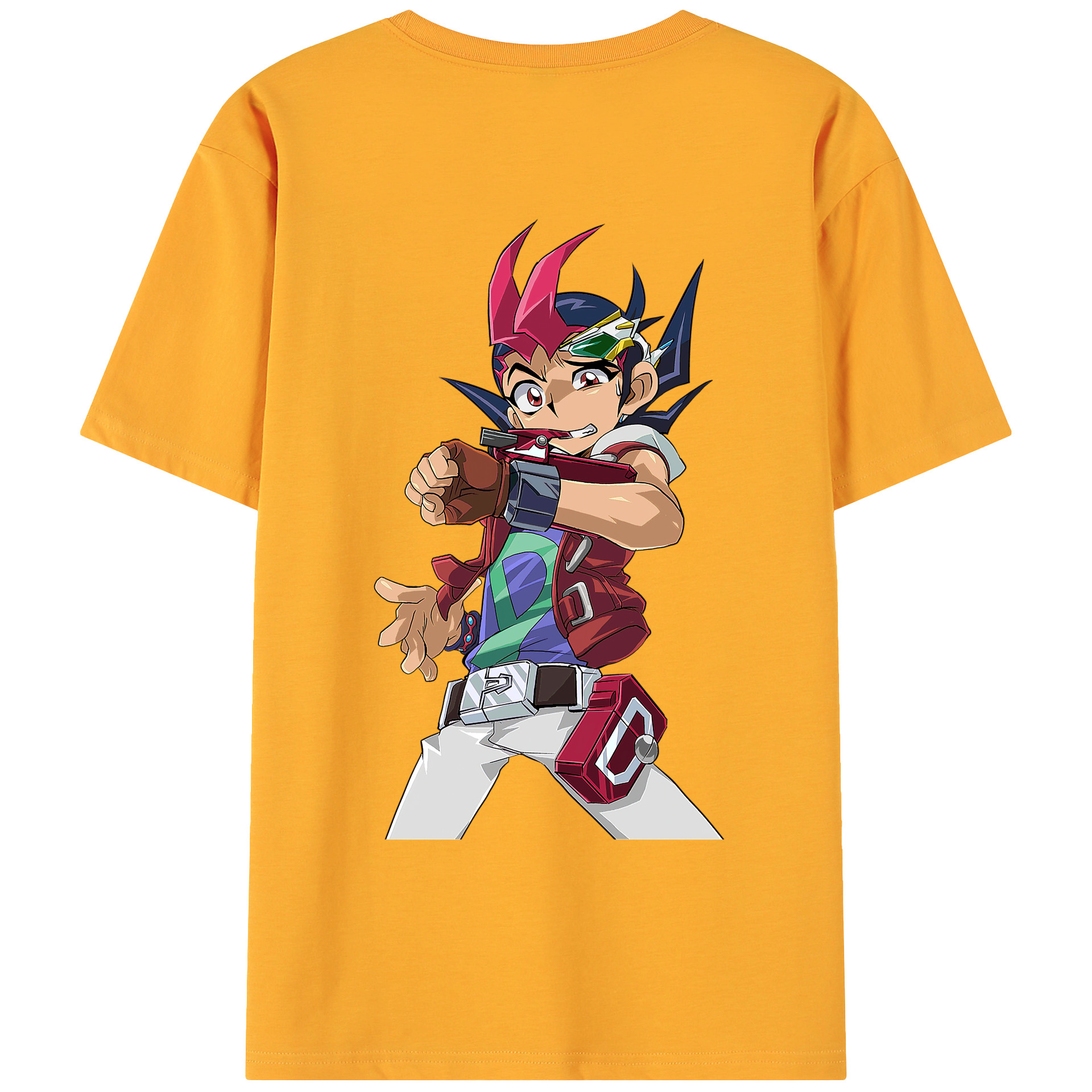 （画像用） 遊☆戯☆王 Yu-Gi-Oh! 綿100％ メンズ半袖Tシャツ（バックプリント） 通気性