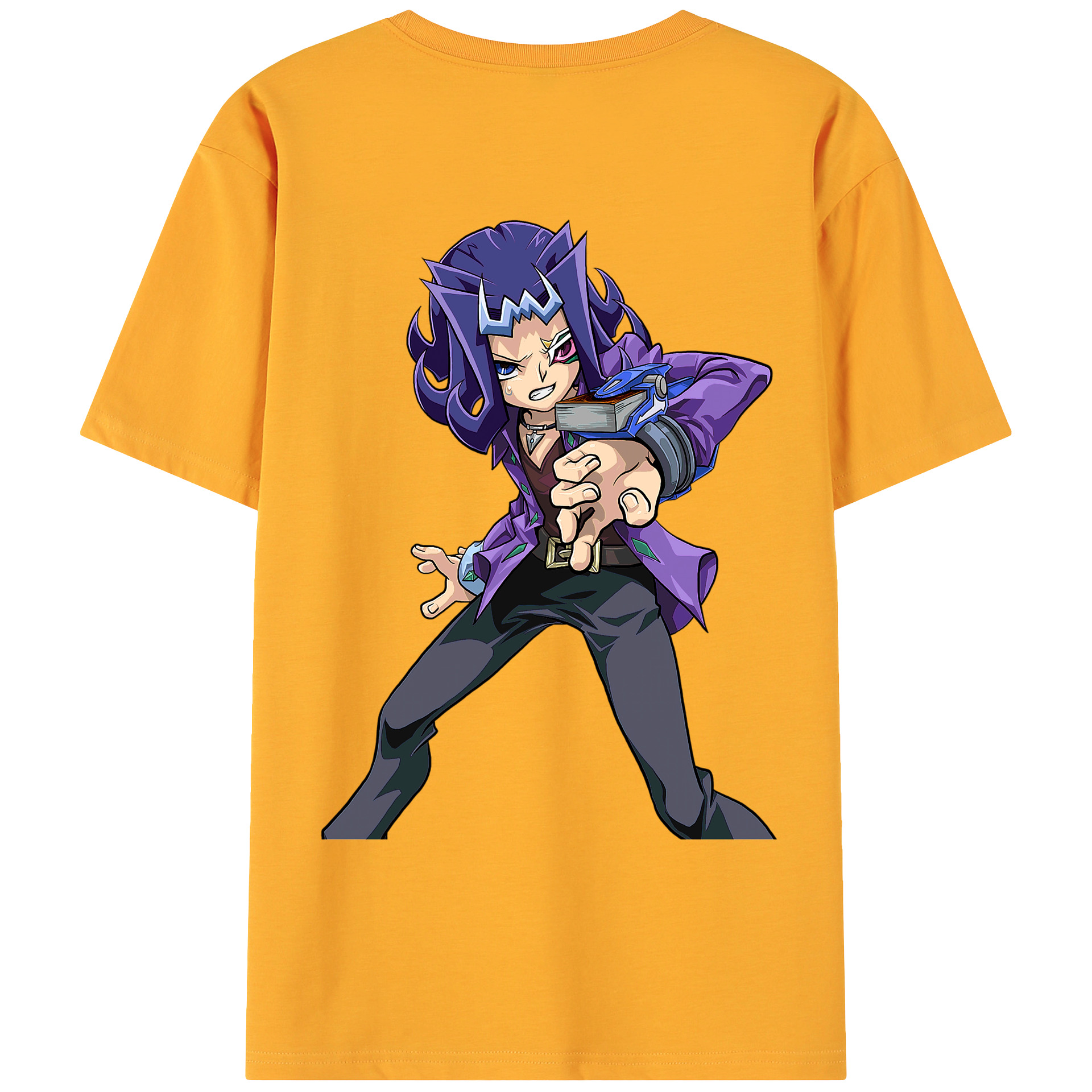 （画像用） 遊☆戯☆王 Yu-Gi-Oh! 綿100％ メンズ半袖Tシャツ（バックプリント） 通気性
