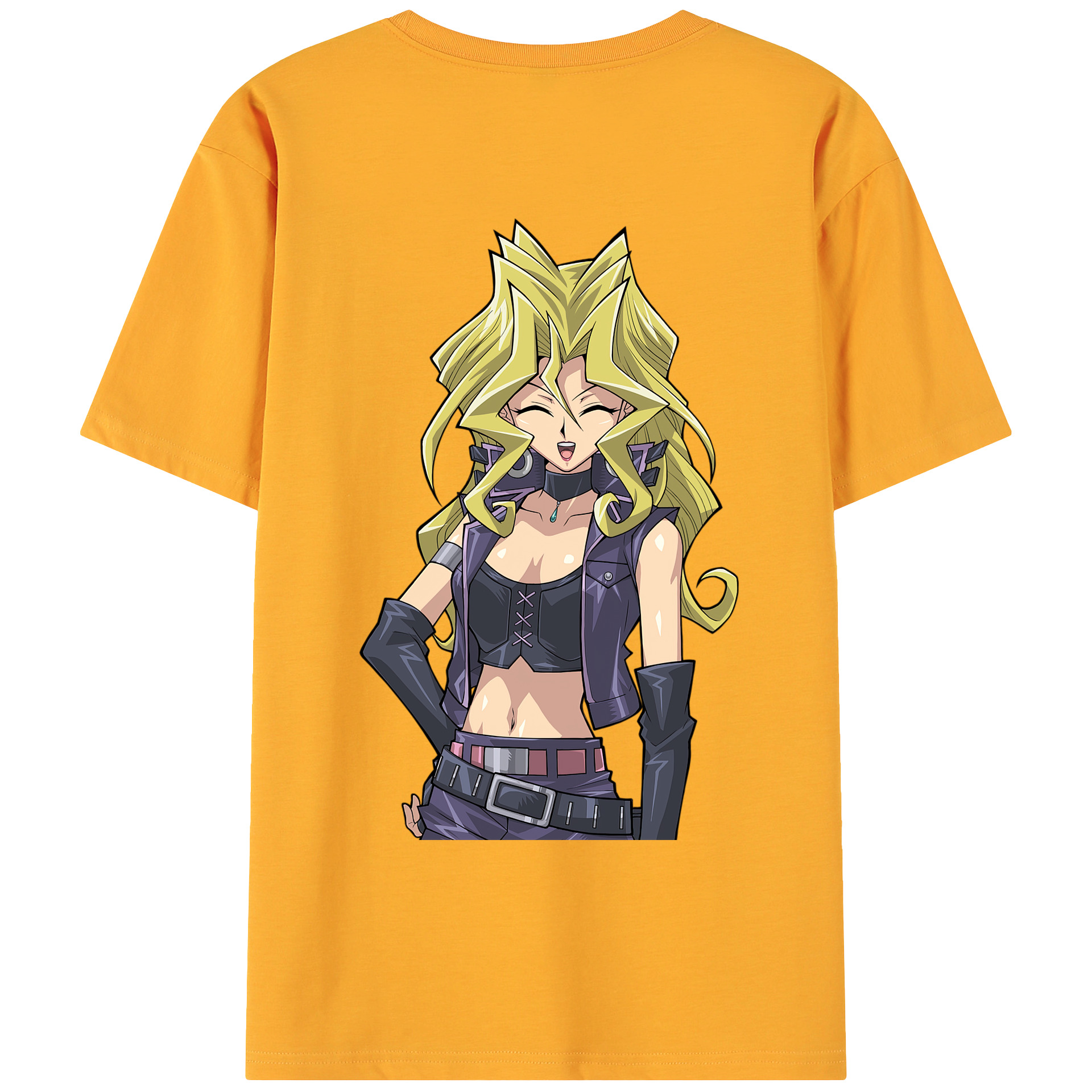 （画像用） 遊☆戯☆王 Yu-Gi-Oh! 綿100％ メンズ半袖Tシャツ（バックプリント） 通気性