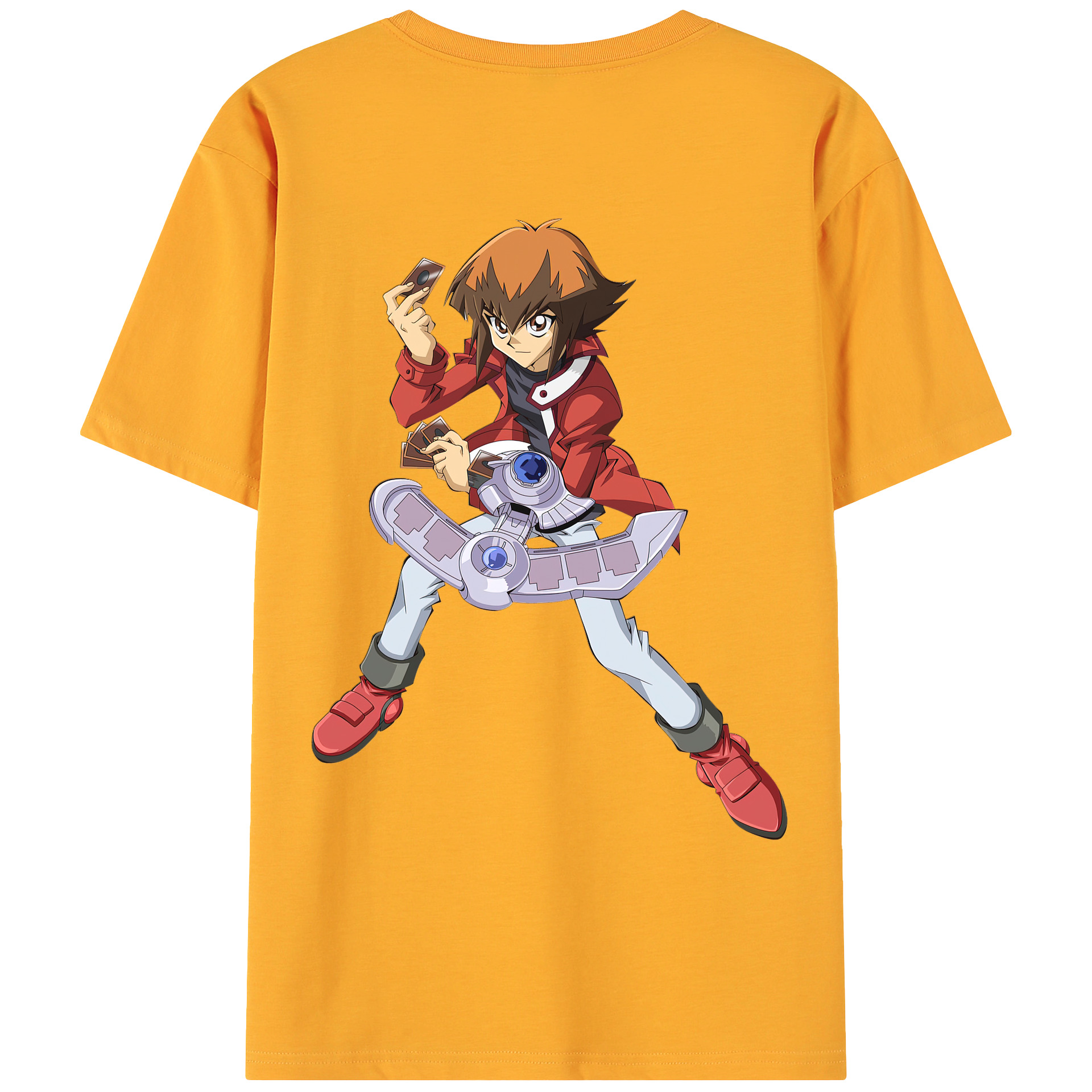 （画像用） 遊☆戯☆王 Yu-Gi-Oh! 綿100％ メンズ半袖Tシャツ（バックプリント） 通気性