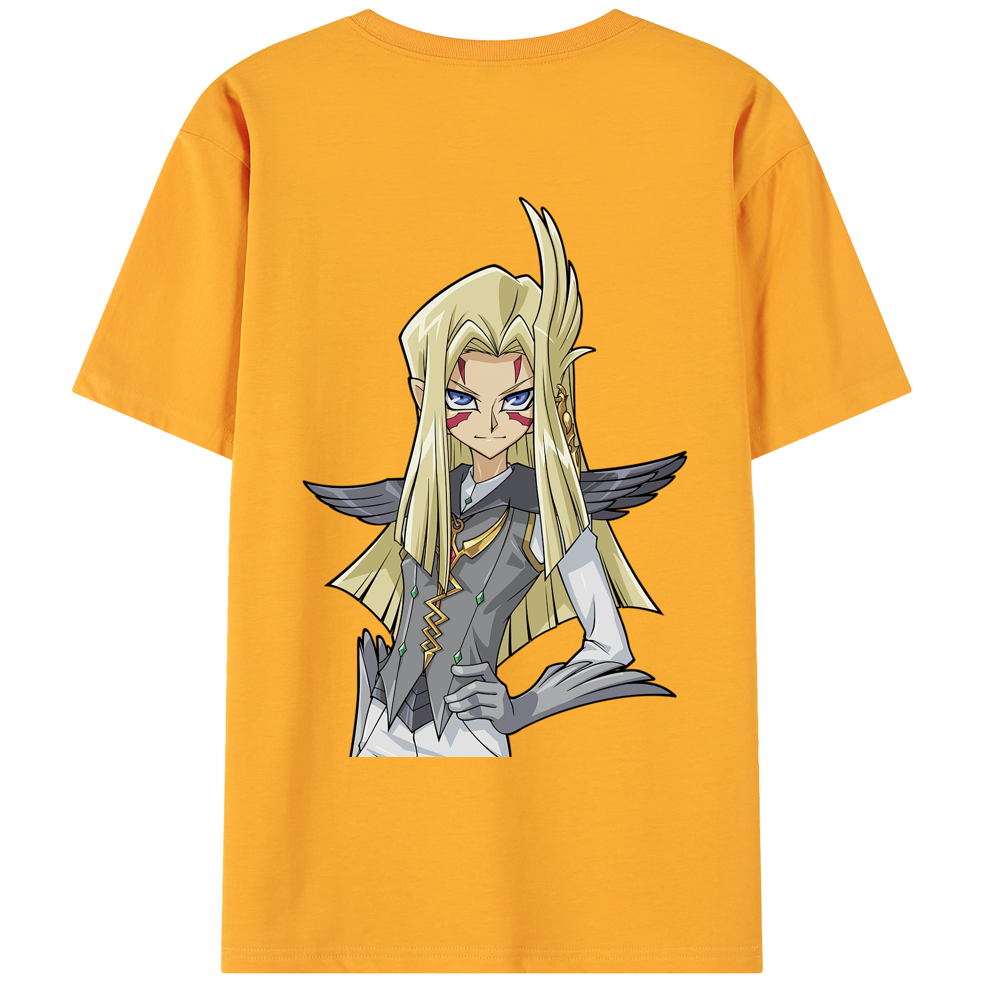 （画像用） 遊☆戯☆王 Yu-Gi-Oh! 綿100％ メンズ半袖Tシャツ（バックプリント） 通気性