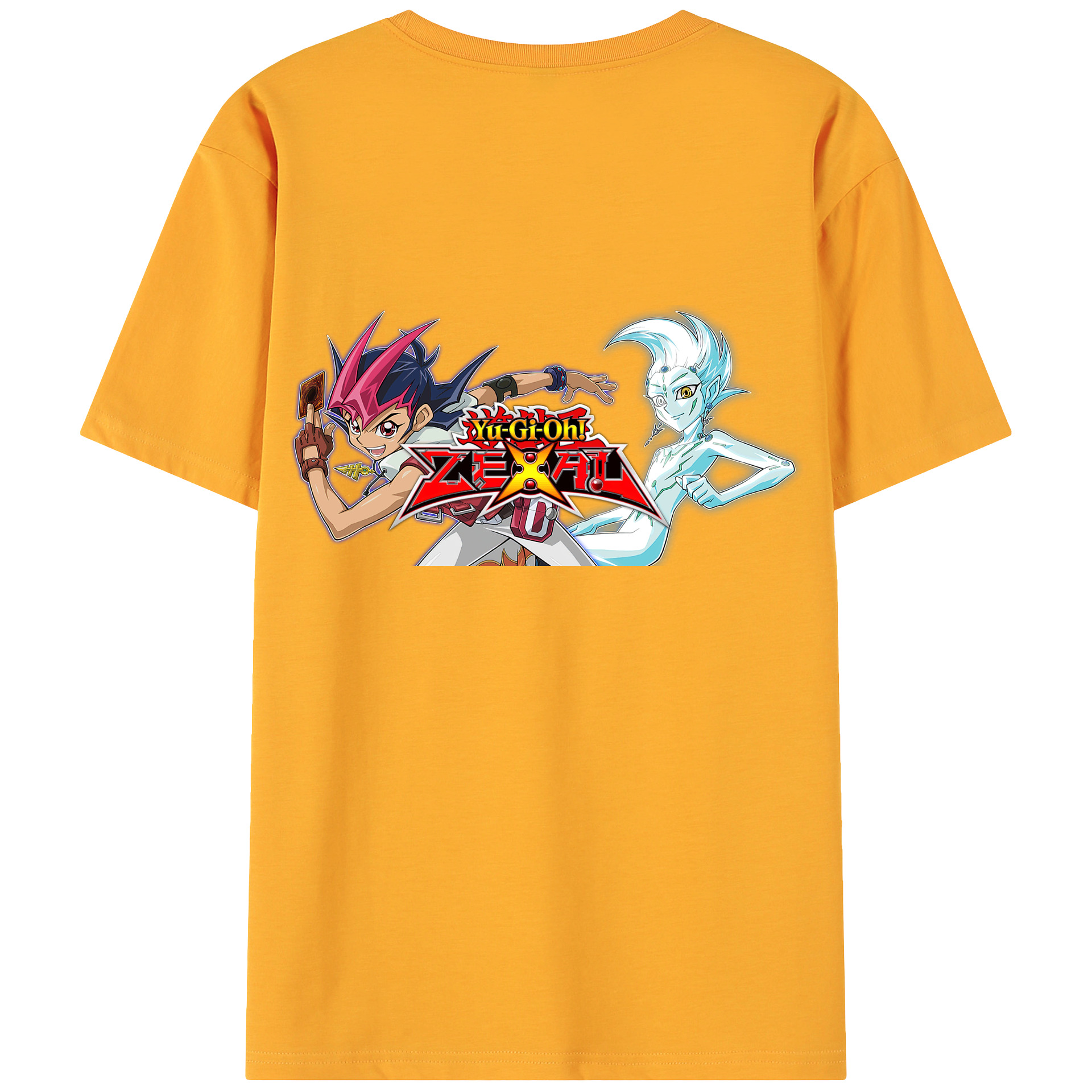 （画像用） 遊☆戯☆王 Yu-Gi-Oh! 綿100％ メンズ半袖Tシャツ（バックプリント） 通気性