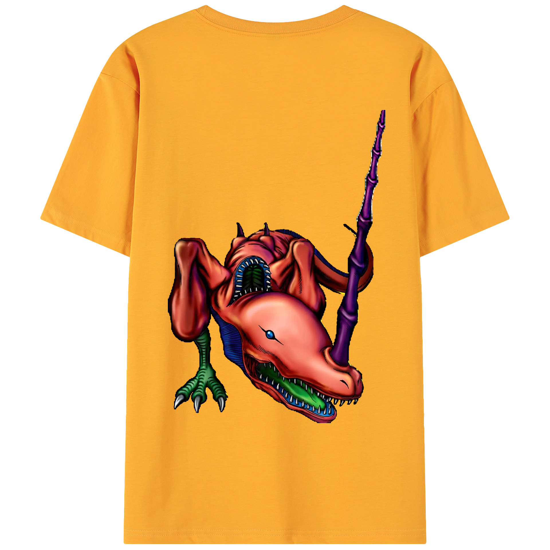 （画像用） 遊☆戯☆王 Yu-Gi-Oh! 綿100％ メンズ半袖Tシャツ（バックプリント） 通気性