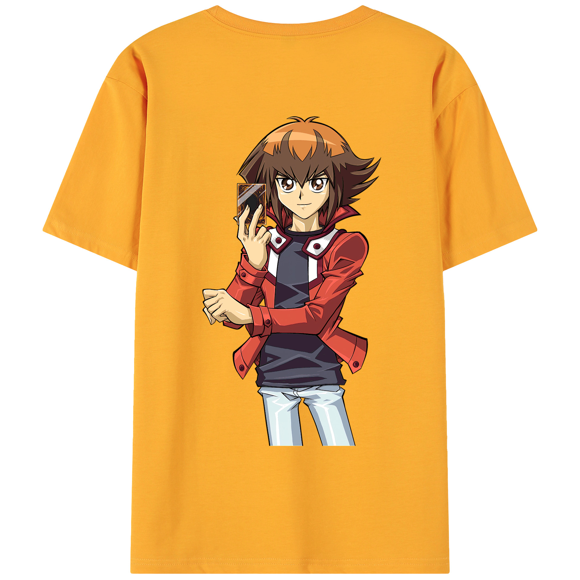（画像用） 遊☆戯☆王 Yu-Gi-Oh! 綿100％ メンズ半袖Tシャツ（バックプリント） 通気性