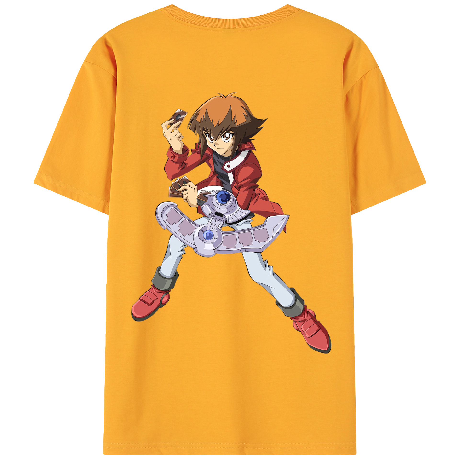 （画像用） 遊☆戯☆王 Yu-Gi-Oh! 綿100％ メンズ半袖Tシャツ（バックプリント） 通気性