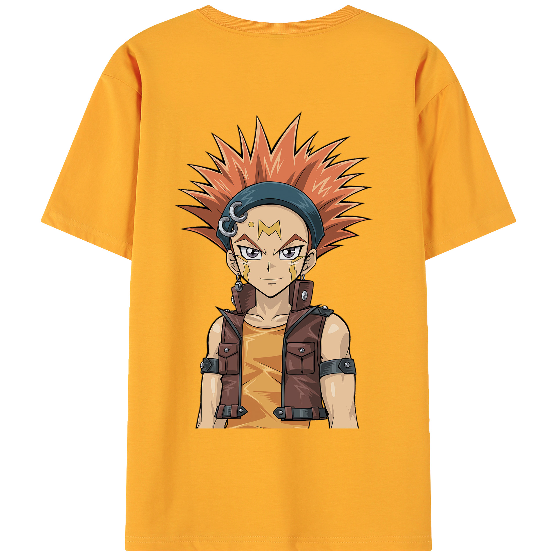 （画像用） 遊☆戯☆王 Yu-Gi-Oh! 綿100％ メンズ半袖Tシャツ（バックプリント） 通気性