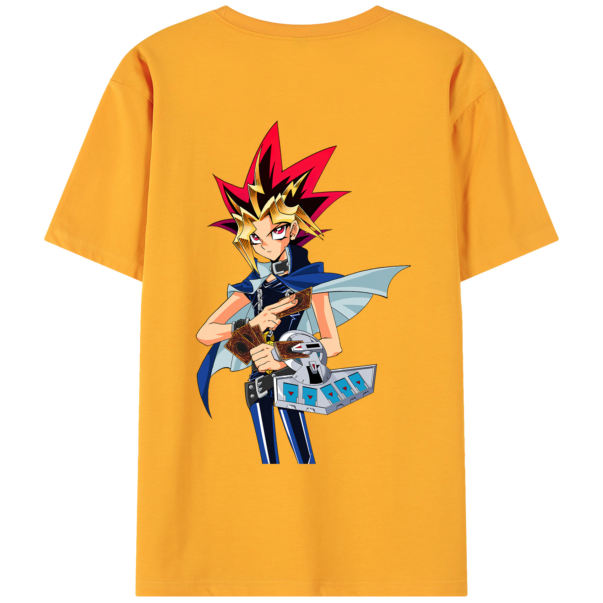 （画像用） 遊☆戯☆王 Yu-Gi-Oh! 綿100％ メンズ半袖Tシャツ（バックプリント） 通気性