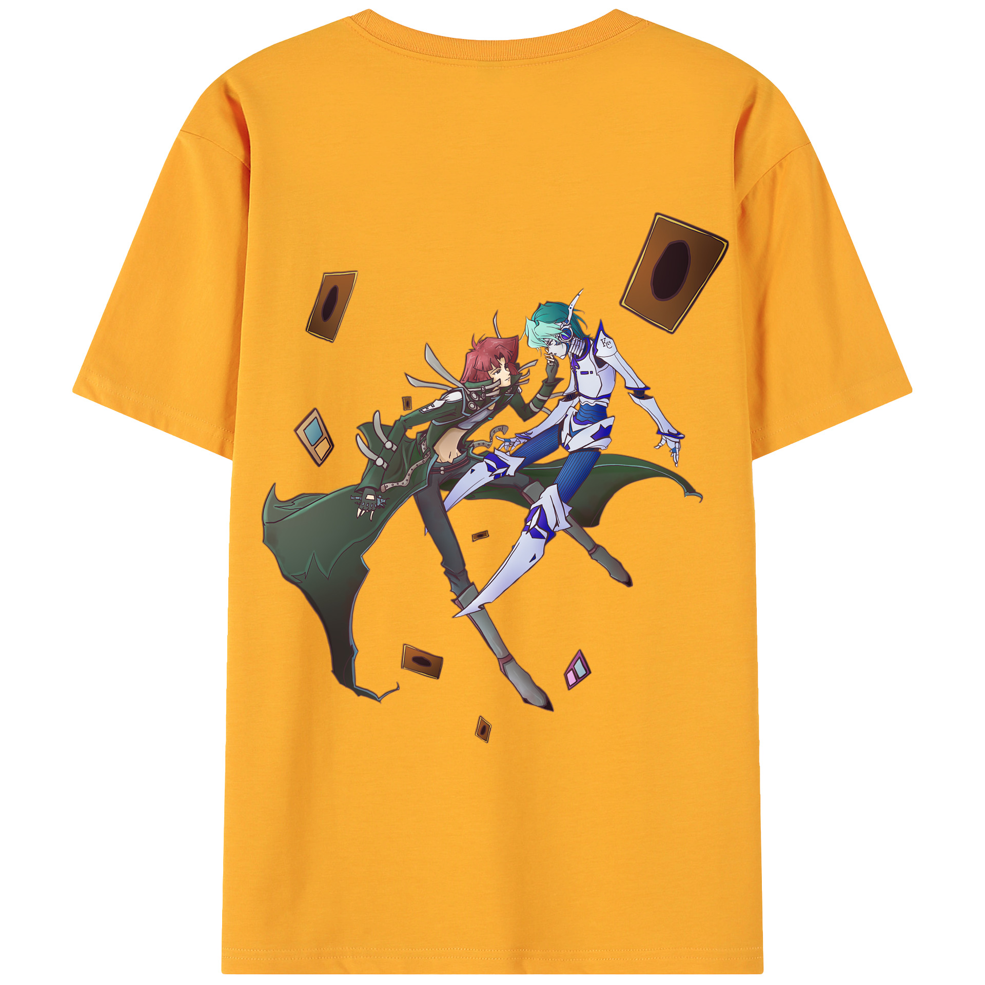（画像用） 遊☆戯☆王 Yu-Gi-Oh! 綿100％ メンズ半袖Tシャツ（バックプリント） 通気性