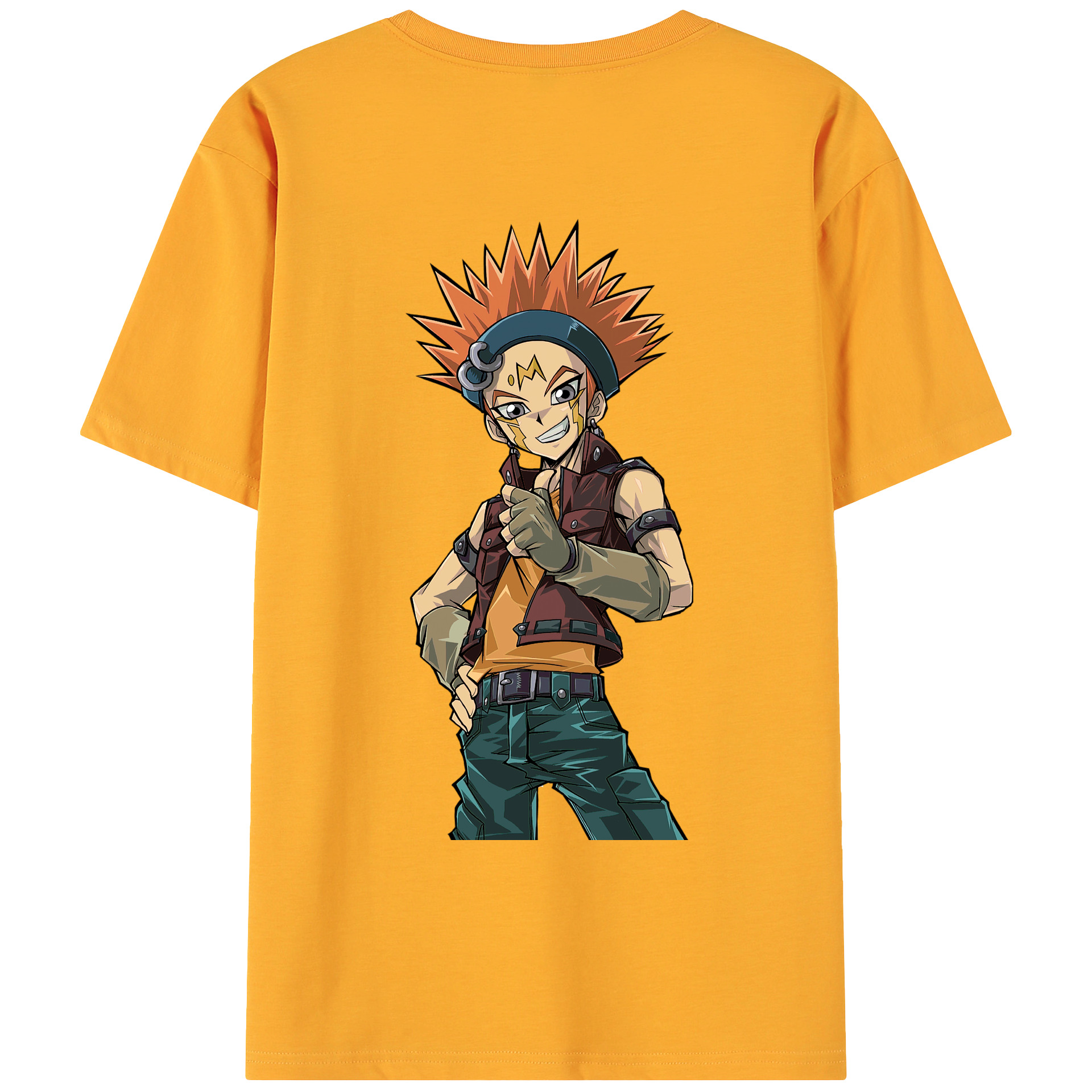 （画像用） 遊☆戯☆王 Yu-Gi-Oh! 綿100％ メンズ半袖Tシャツ（バックプリント） 通気性