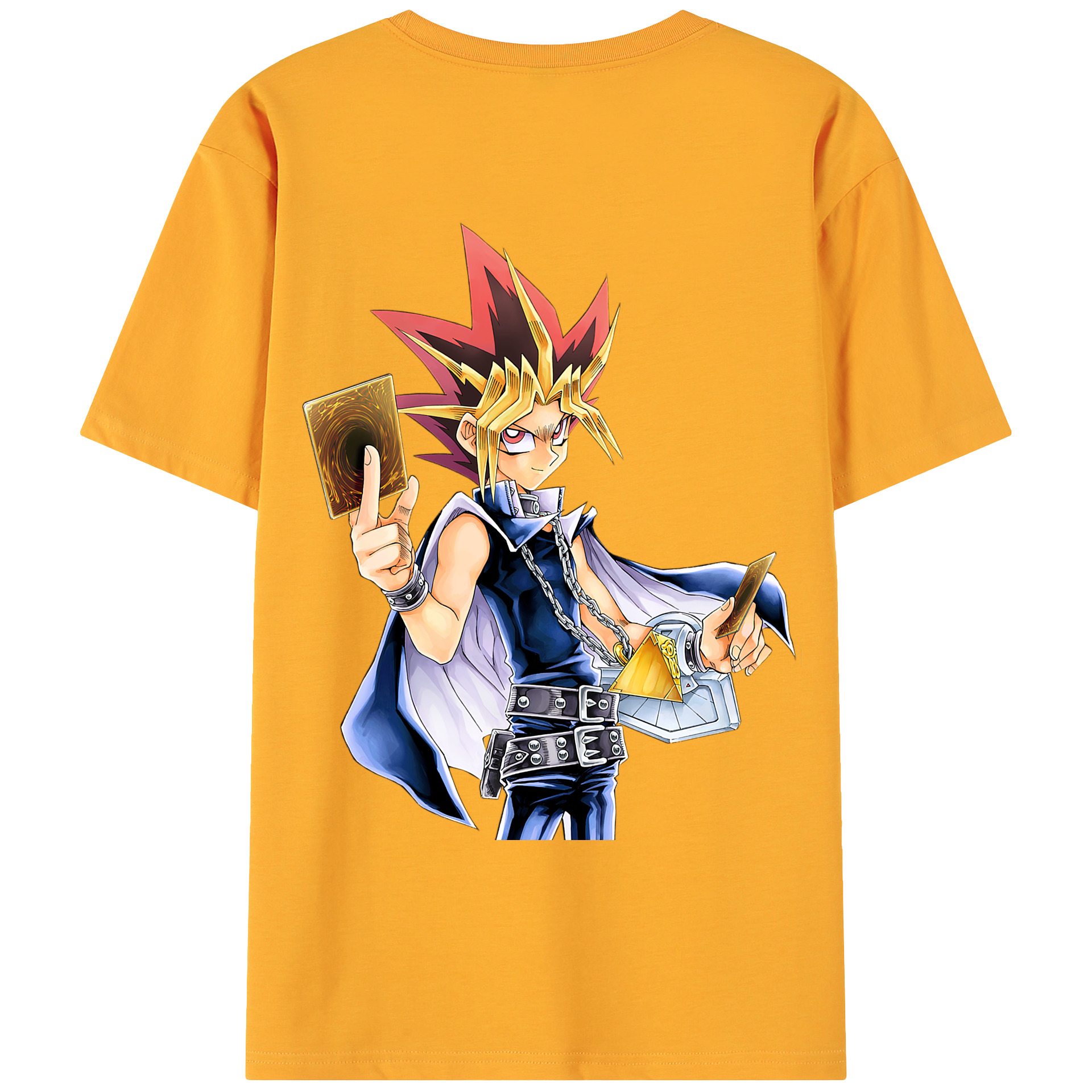 （画像用） 遊☆戯☆王 Yu-Gi-Oh! 綿100％ メンズ半袖Tシャツ（バックプリント） 通気性
