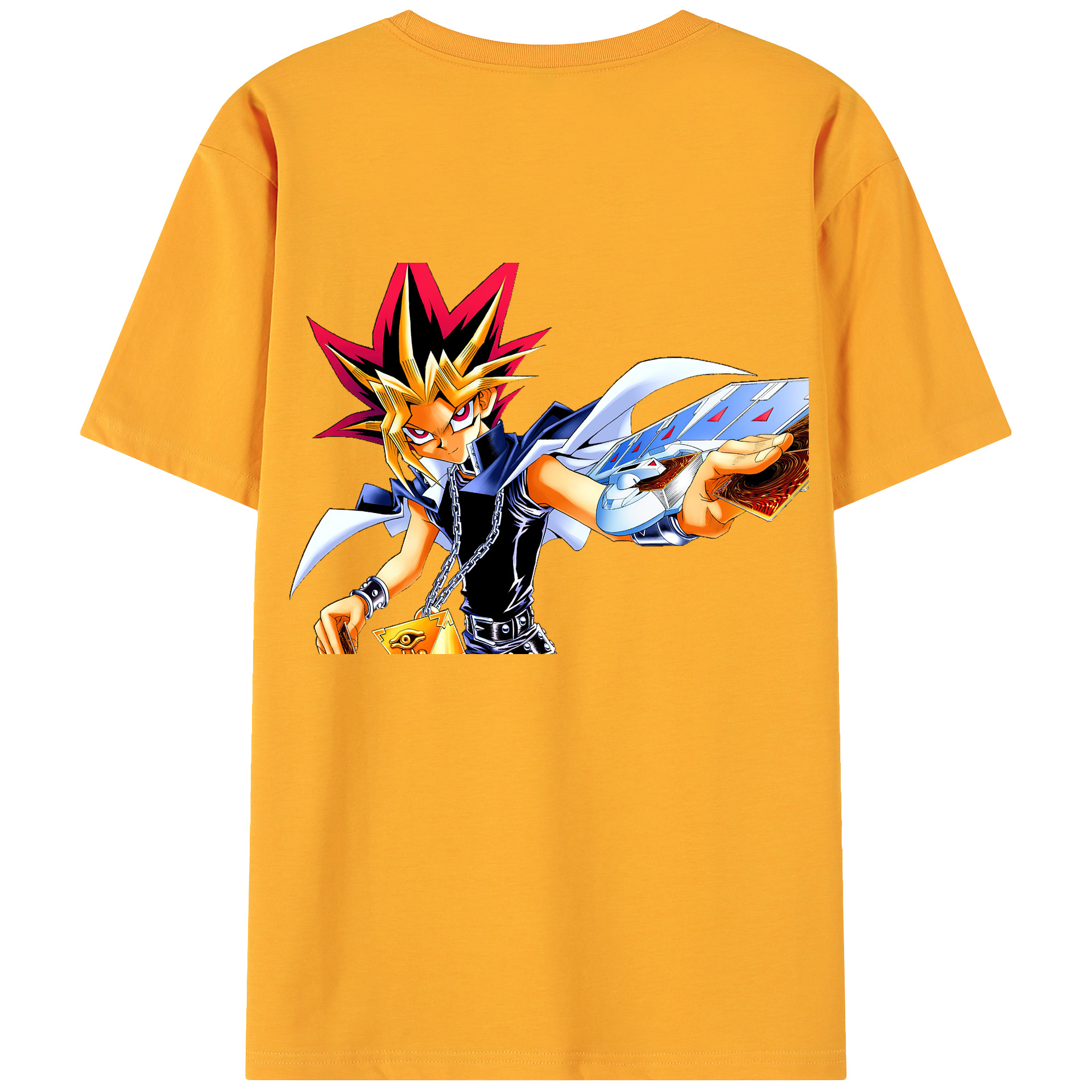 （画像用） 遊☆戯☆王 Yu-Gi-Oh! 綿100％ メンズ半袖Tシャツ（バックプリント） 通気性
