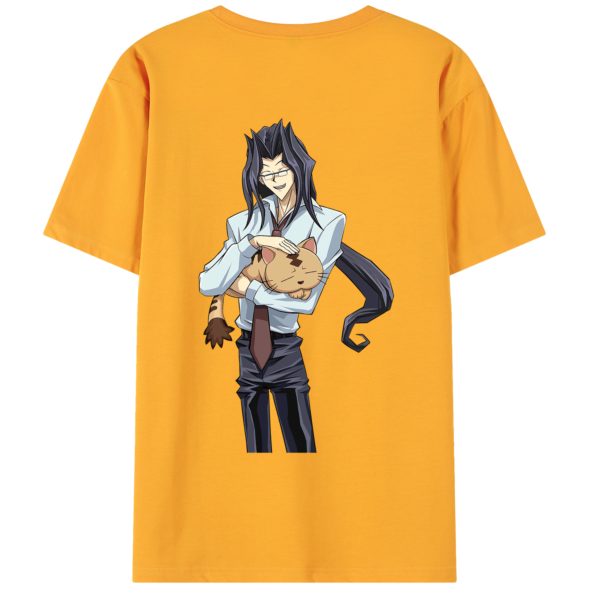 （画像用） 遊☆戯☆王 Yu-Gi-Oh! 綿100％ メンズ半袖Tシャツ（バックプリント） 通気性