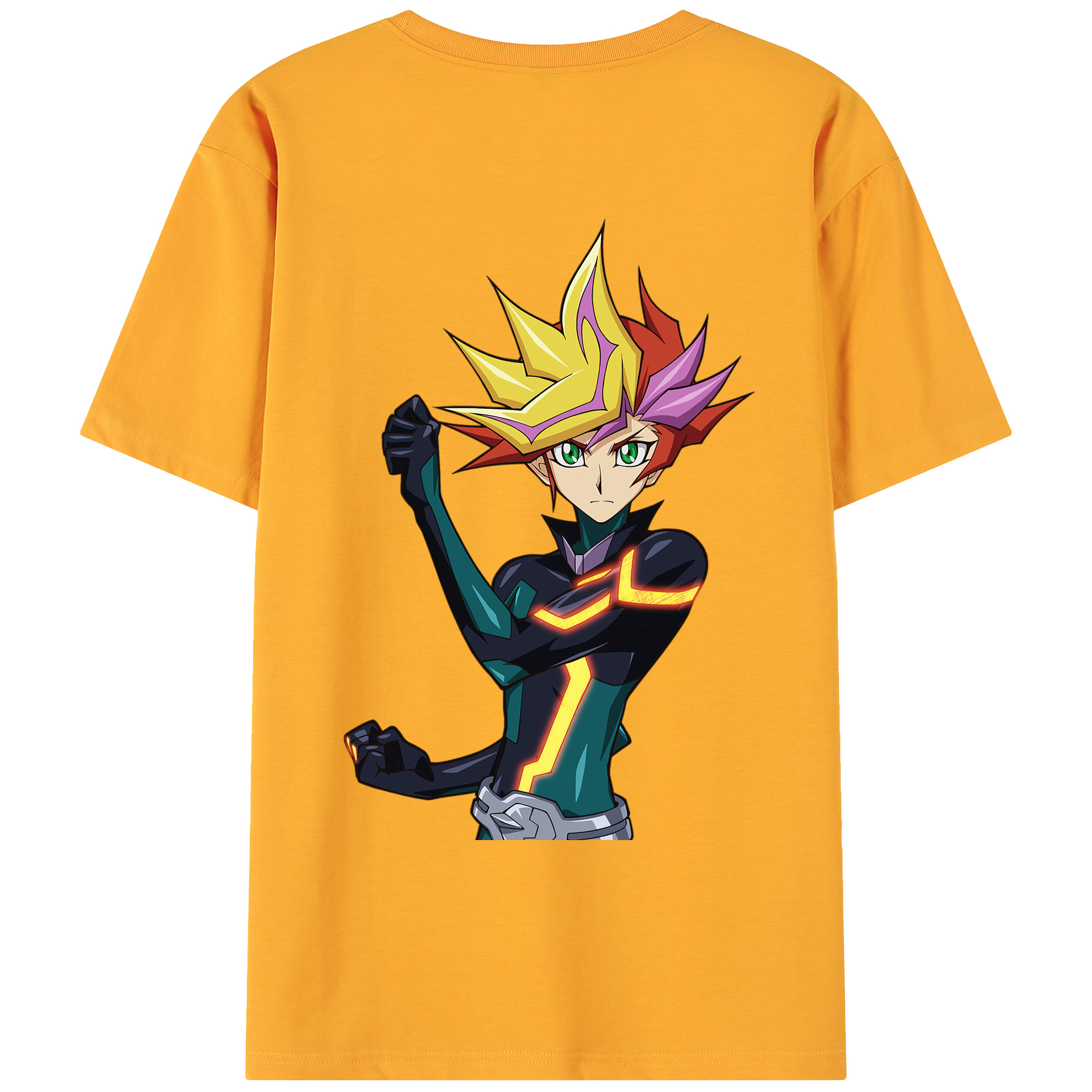 （画像用） 遊☆戯☆王 Yu-Gi-Oh! 綿100％ メンズ半袖Tシャツ（バックプリント） 通気性