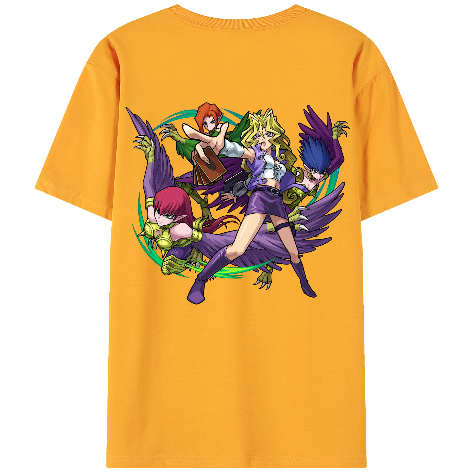 （画像用） 遊☆戯☆王 Yu-Gi-Oh! 綿100％ メンズ半袖Tシャツ（バックプリント） 通気性