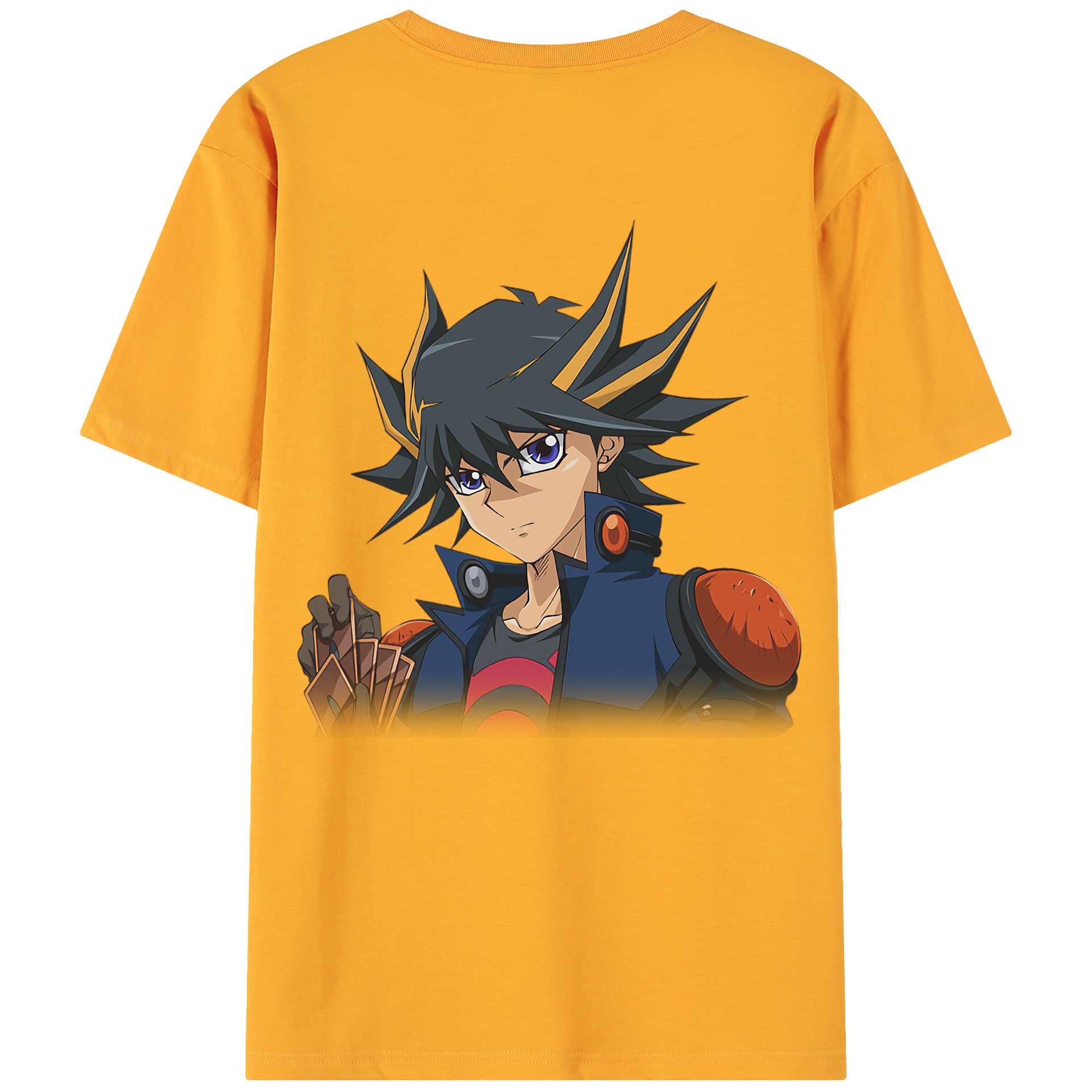（画像用） 遊☆戯☆王 Yu-Gi-Oh! 綿100％ メンズ半袖Tシャツ（バックプリント） 通気性