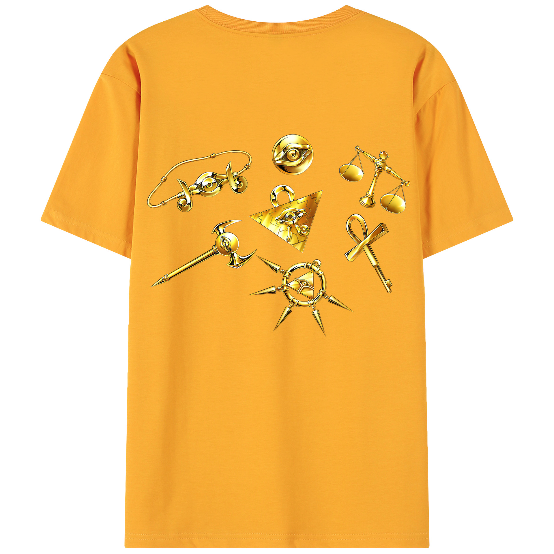 （画像用） 遊☆戯☆王 Yu-Gi-Oh! 綿100％ メンズ半袖Tシャツ（バックプリント） 通気性