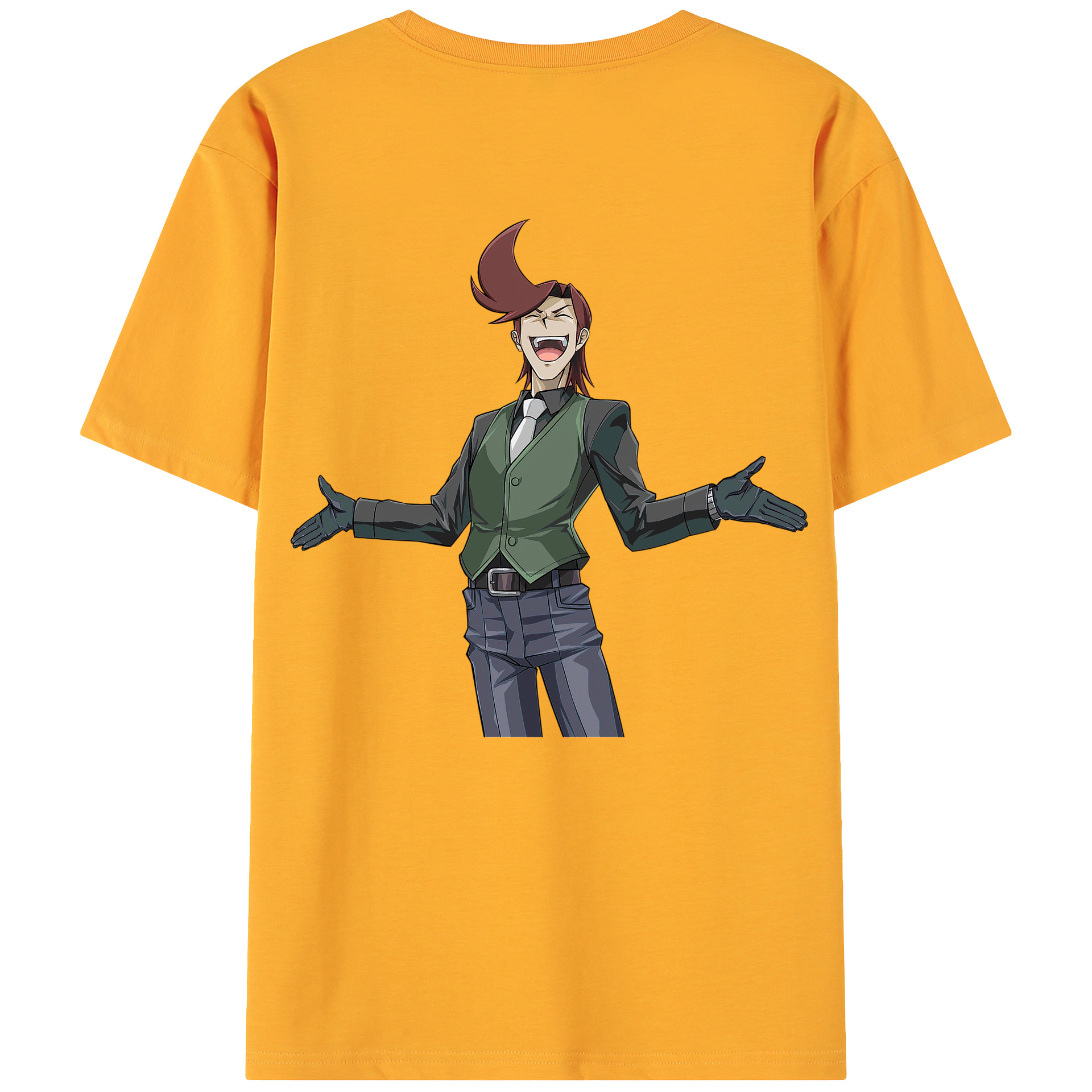 （画像用） 遊☆戯☆王 Yu-Gi-Oh! 綿100％ メンズ半袖Tシャツ（バックプリント） 通気性