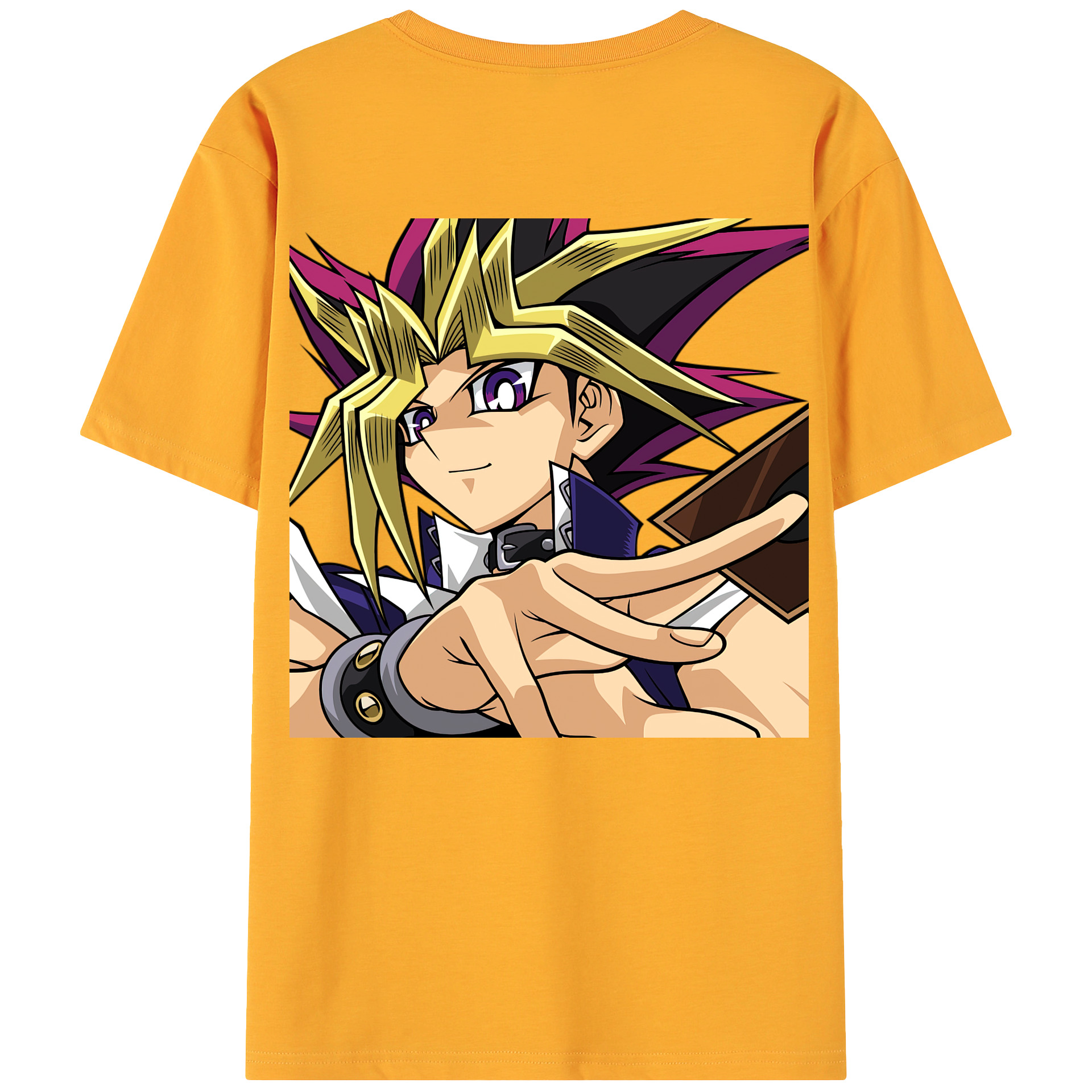（画像用） 遊☆戯☆王 Yu-Gi-Oh! 綿100％ メンズ半袖Tシャツ（バックプリント） 通気性