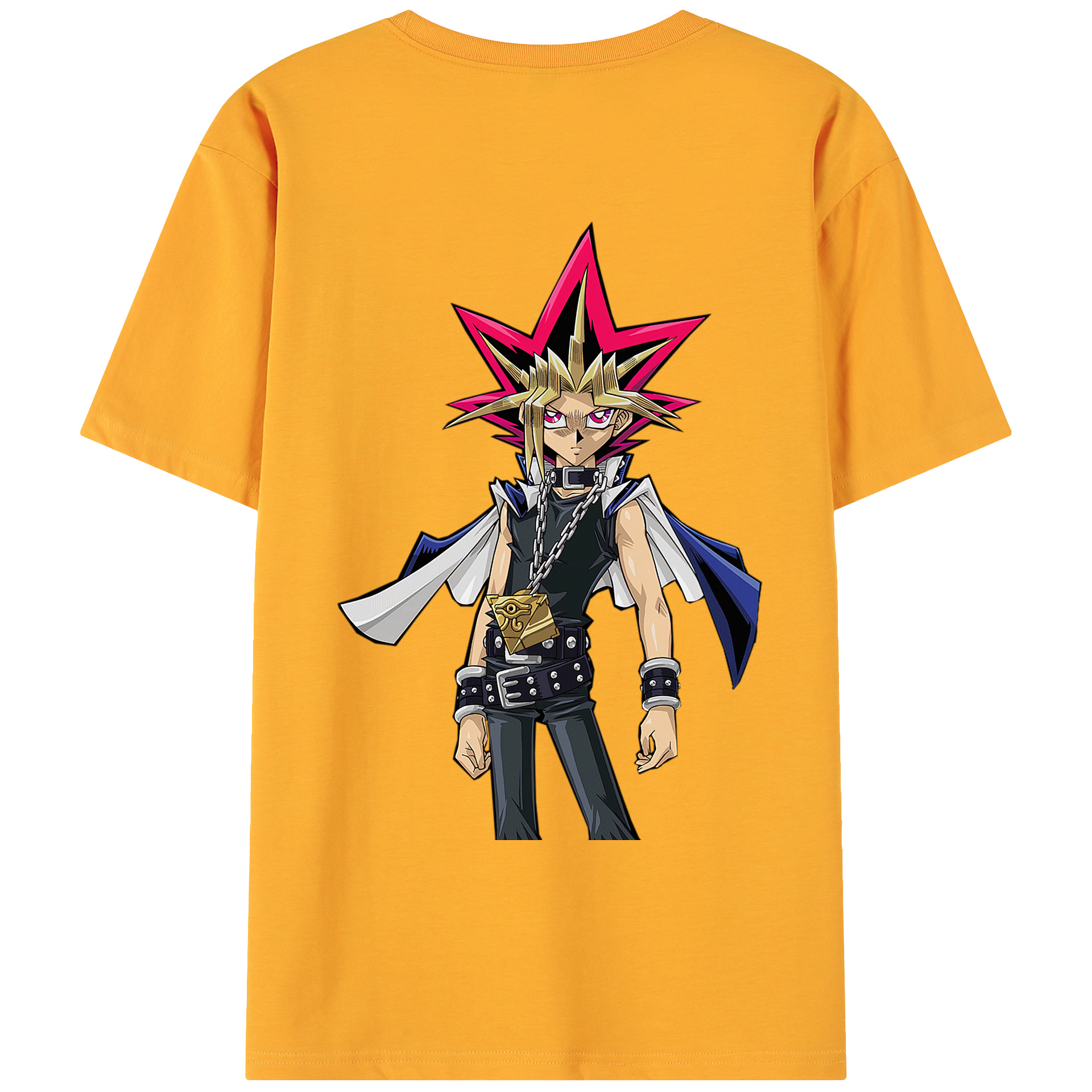 （画像用） 遊☆戯☆王 Yu-Gi-Oh! 綿100％ メンズ半袖Tシャツ（バックプリント） 通気性