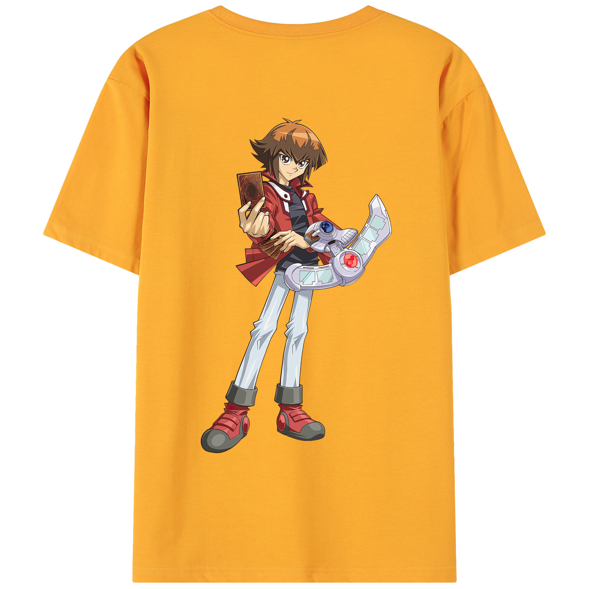 （画像用） 遊☆戯☆王 Yu-Gi-Oh! 綿100％ メンズ半袖Tシャツ（バックプリント） 通気性