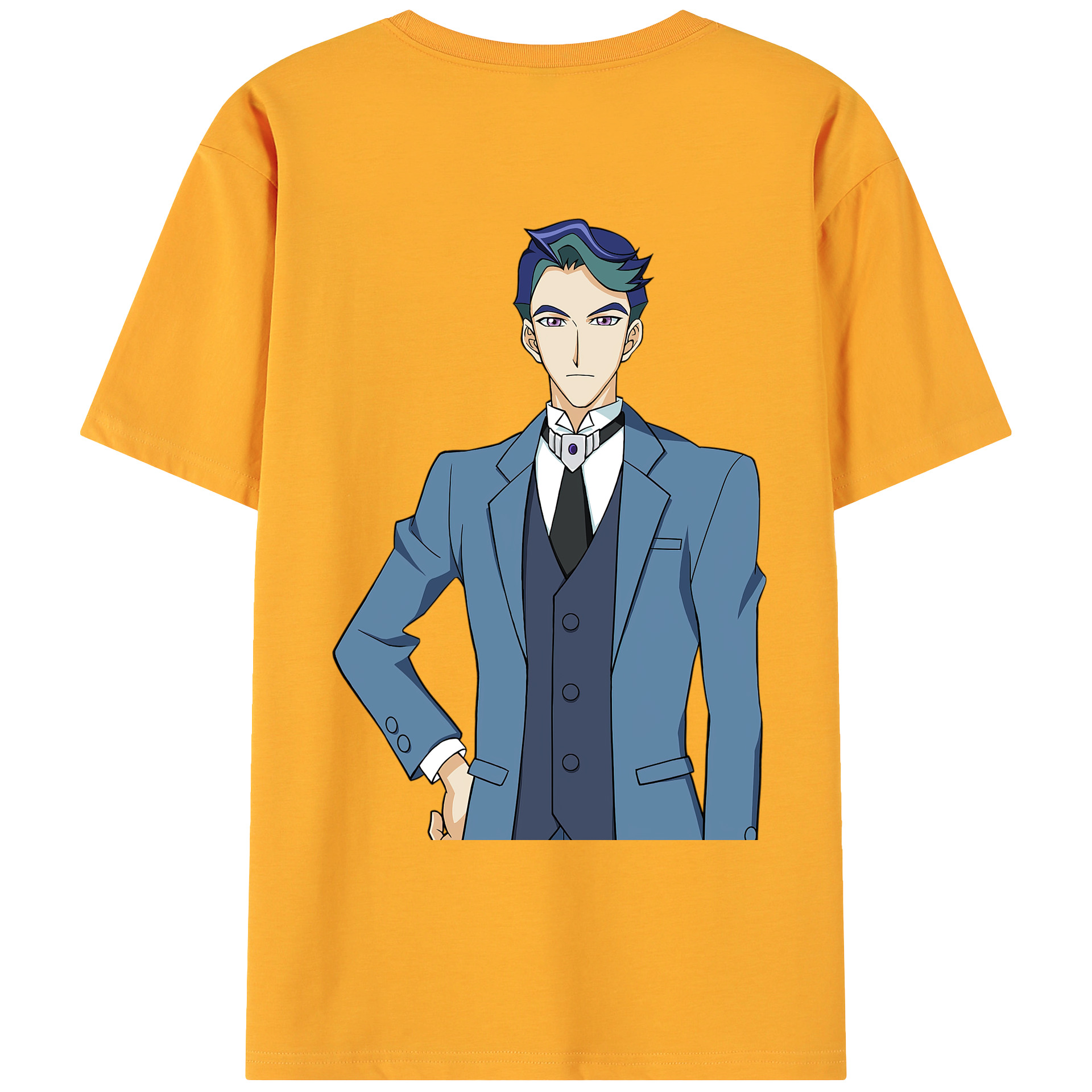 （画像用） 遊☆戯☆王 Yu-Gi-Oh! 綿100％ メンズ半袖Tシャツ（バックプリント） 通気性