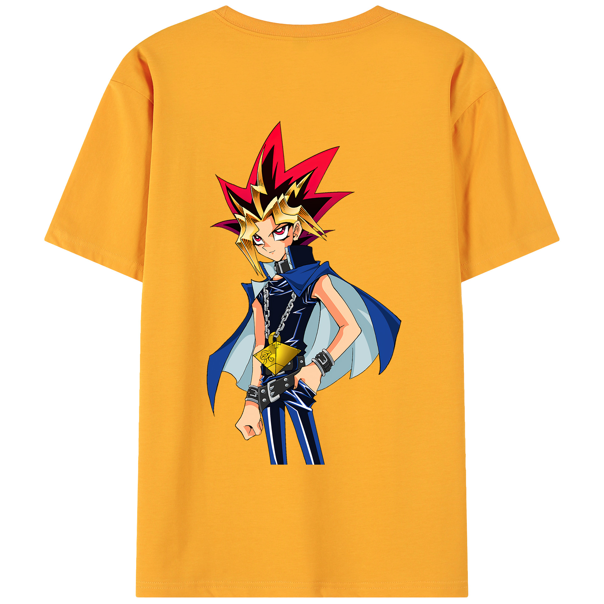 （画像用） 遊☆戯☆王 Yu-Gi-Oh! 綿100％ メンズ半袖Tシャツ（バックプリント） 通気性