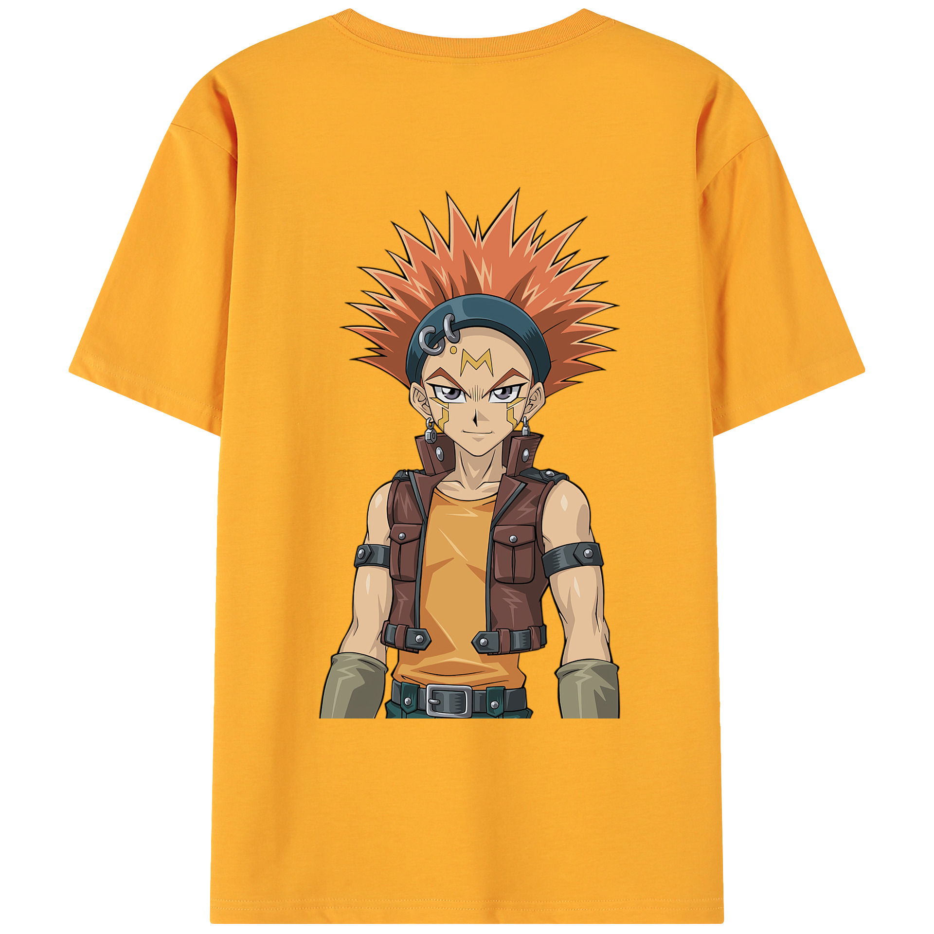 （画像用） 遊☆戯☆王 Yu-Gi-Oh! 綿100％ メンズ半袖Tシャツ（バックプリント） 通気性
