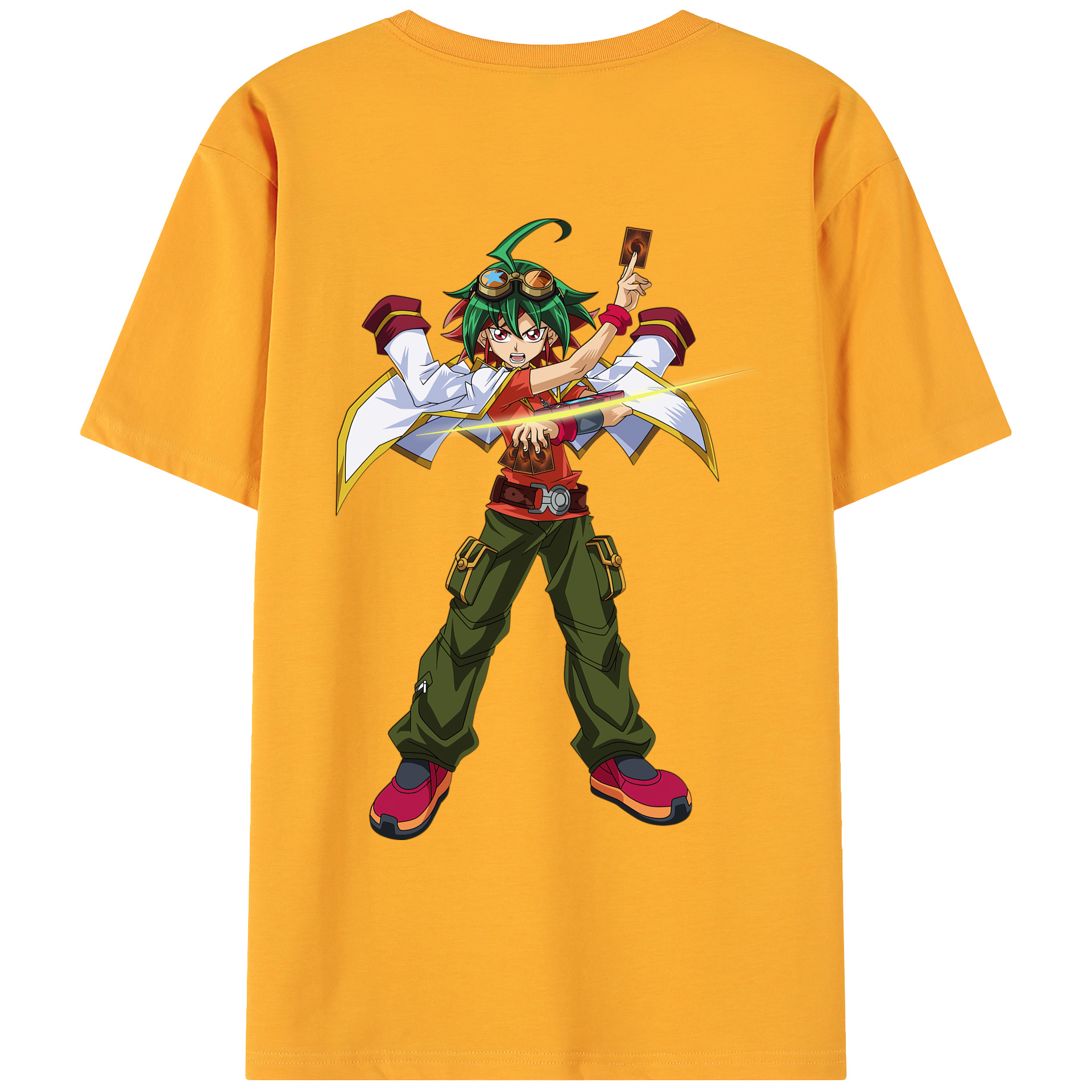 （画像用） 遊☆戯☆王 Yu-Gi-Oh! 綿100％ メンズ半袖Tシャツ（バックプリント） 通気性