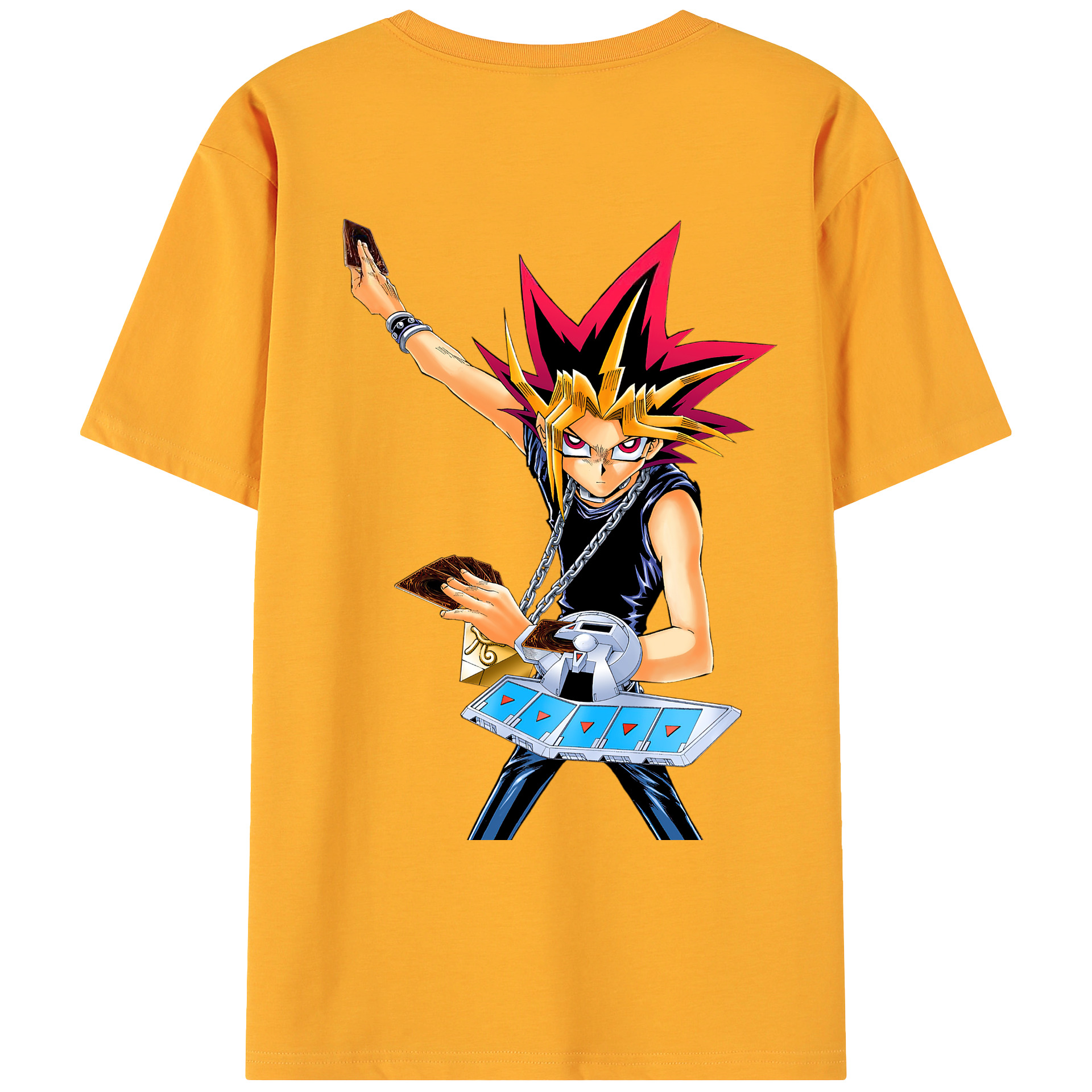 （画像用） 遊☆戯☆王 Yu-Gi-Oh! 綿100％ メンズ半袖Tシャツ（バックプリント） 通気性