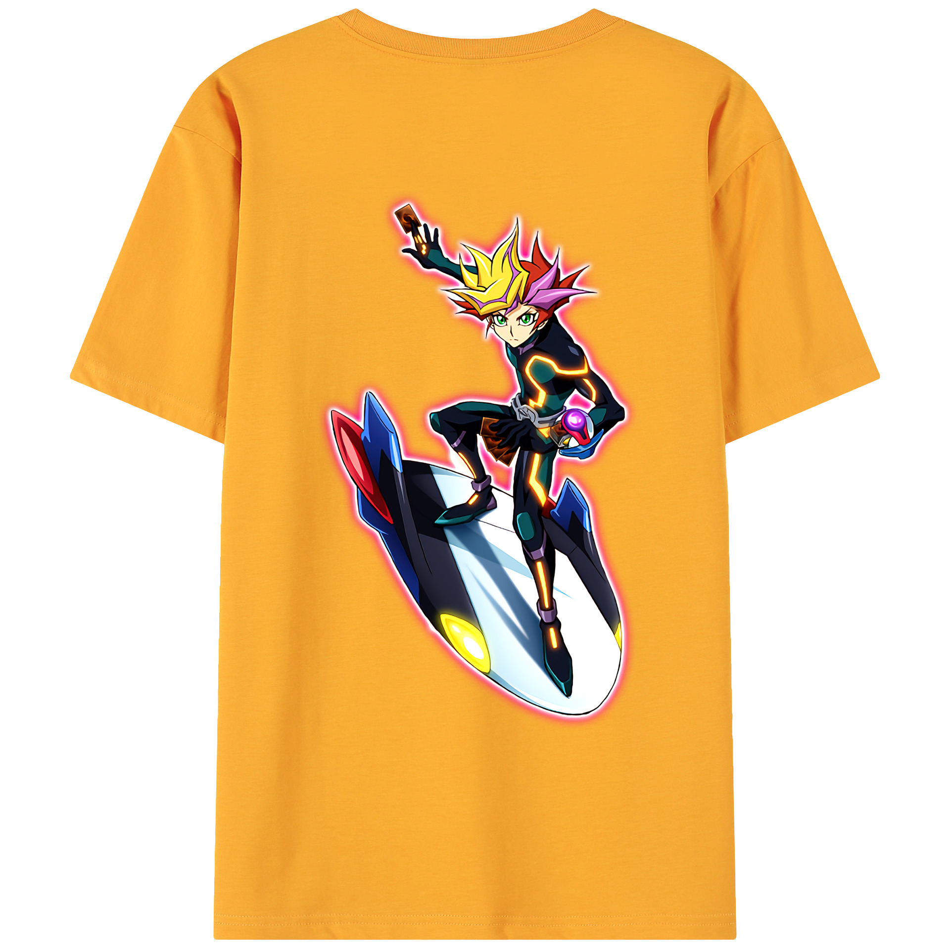 （画像用） 遊☆戯☆王 Yu-Gi-Oh! 綿100％ メンズ半袖Tシャツ（バックプリント） 通気性