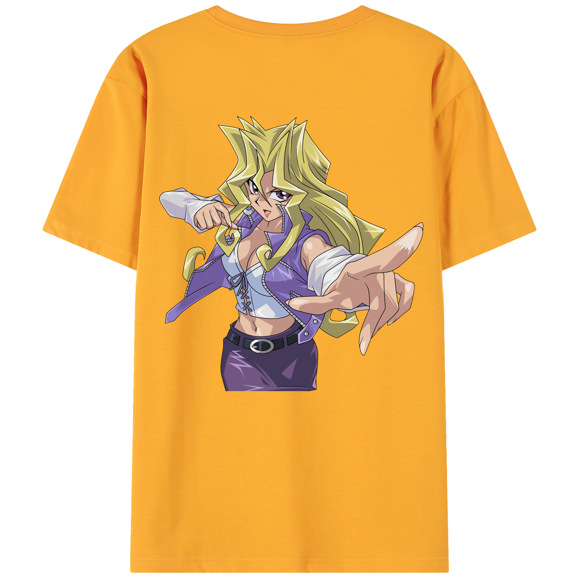 （画像用） 遊☆戯☆王 Yu-Gi-Oh! 綿100％ メンズ半袖Tシャツ（バックプリント） 通気性