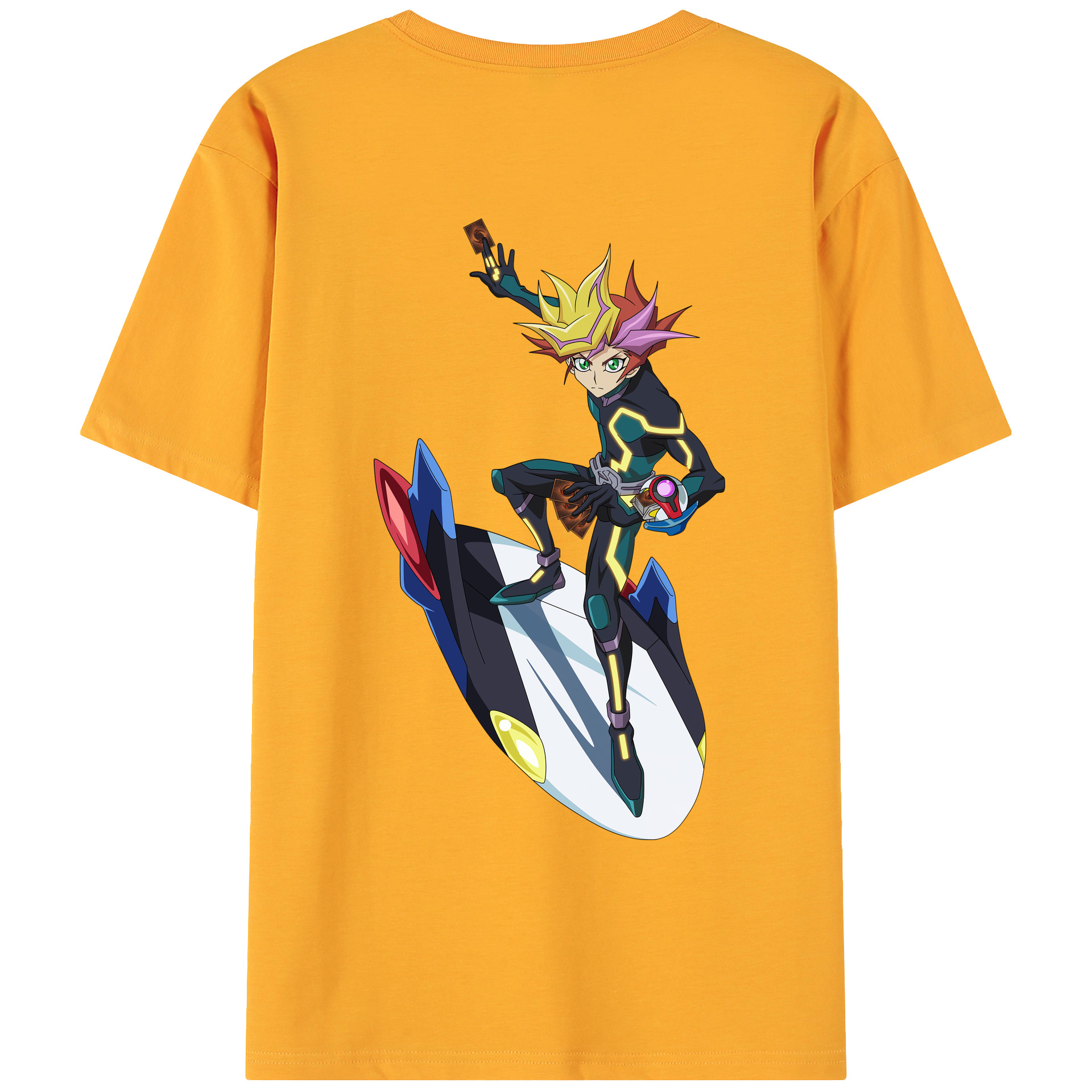 （画像用） 遊☆戯☆王 Yu-Gi-Oh! 綿100％ メンズ半袖Tシャツ（バックプリント） 通気性