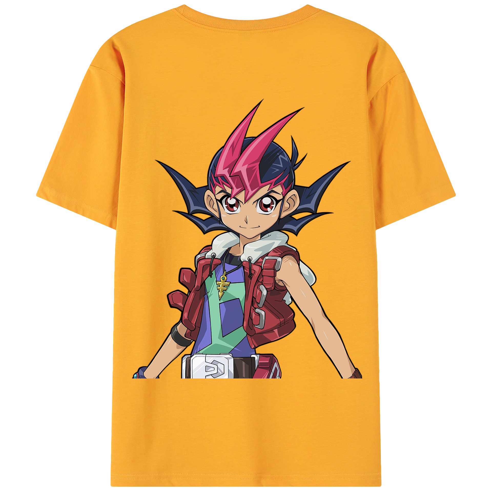 （画像用） 遊☆戯☆王 Yu-Gi-Oh! 綿100％ メンズ半袖Tシャツ（バックプリント） 通気性