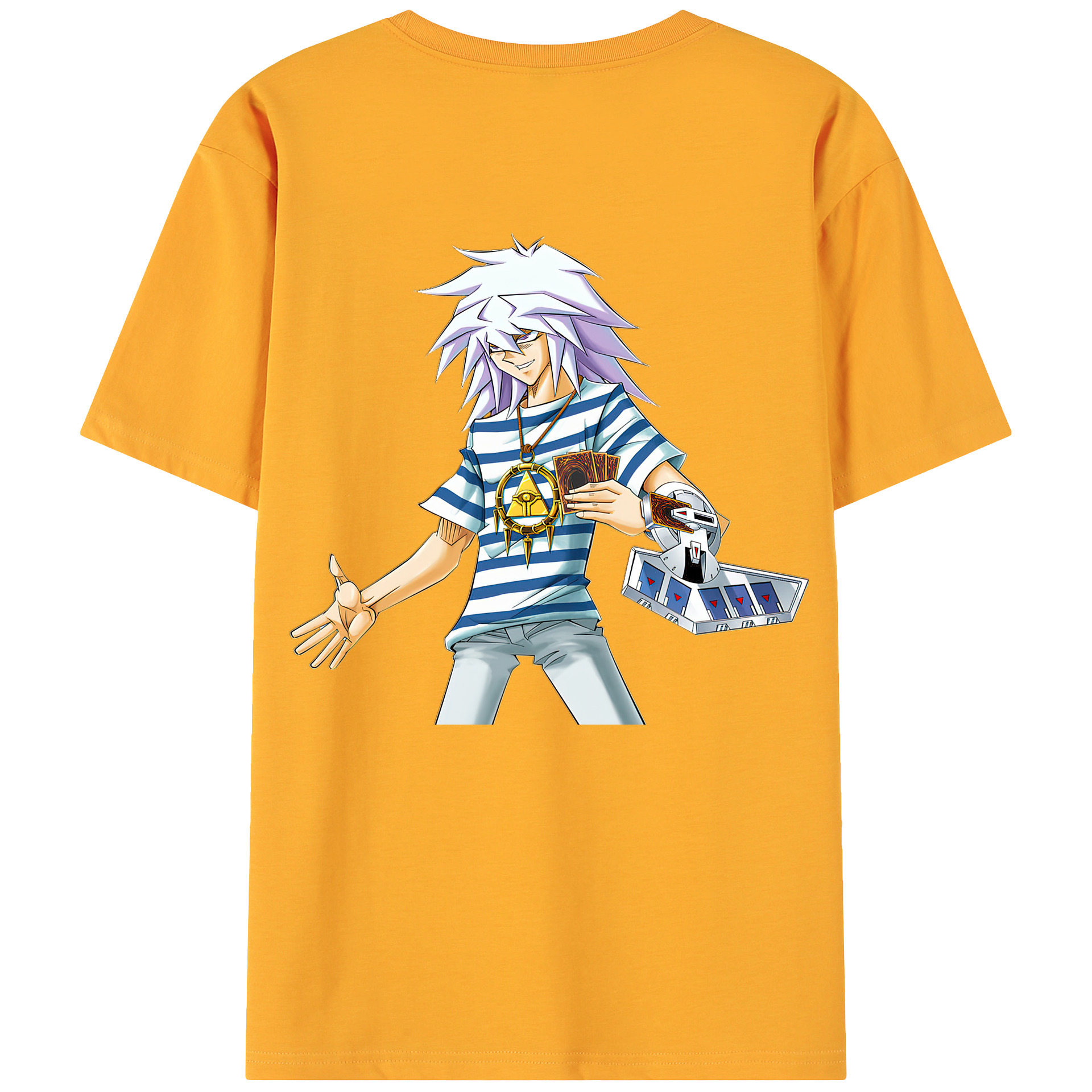 （画像用） 遊☆戯☆王 Yu-Gi-Oh! 綿100％ メンズ半袖Tシャツ（バックプリント） 通気性