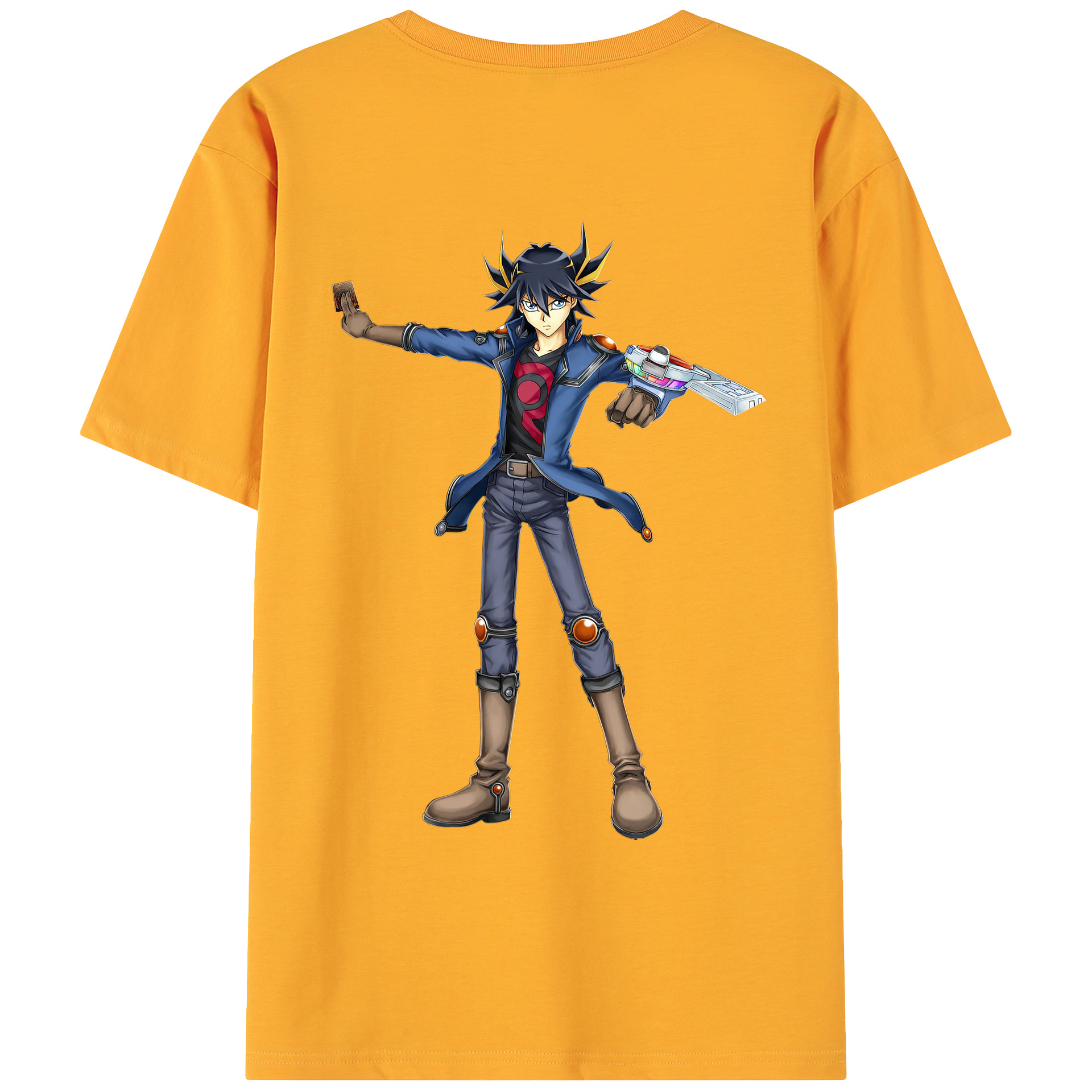 （画像用） 遊☆戯☆王 Yu-Gi-Oh! 綿100％ メンズ半袖Tシャツ（バックプリント） 通気性
