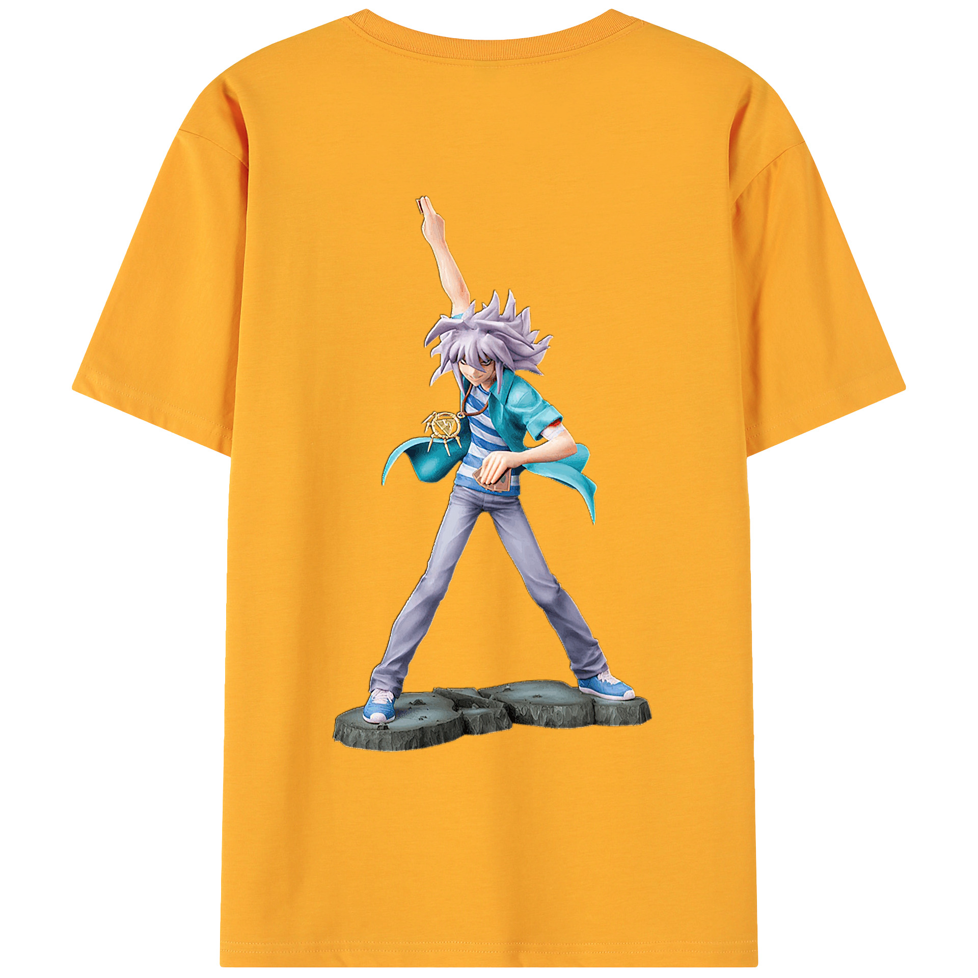 （画像用） 遊☆戯☆王 Yu-Gi-Oh! 綿100％ メンズ半袖Tシャツ（バックプリント） 通気性